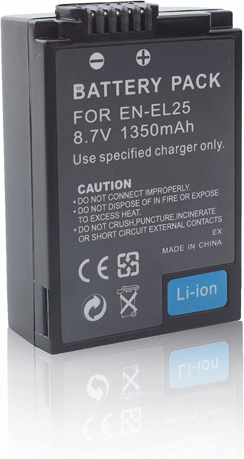 1350mAh EN-EL25 EN-EL25A Battery Rechargeable,for Nikon Z50 Z 50,Z FC ZFC Mirrorless Camera,Z Series Digital Camera & More 4241 ENEL25 VOA050AE