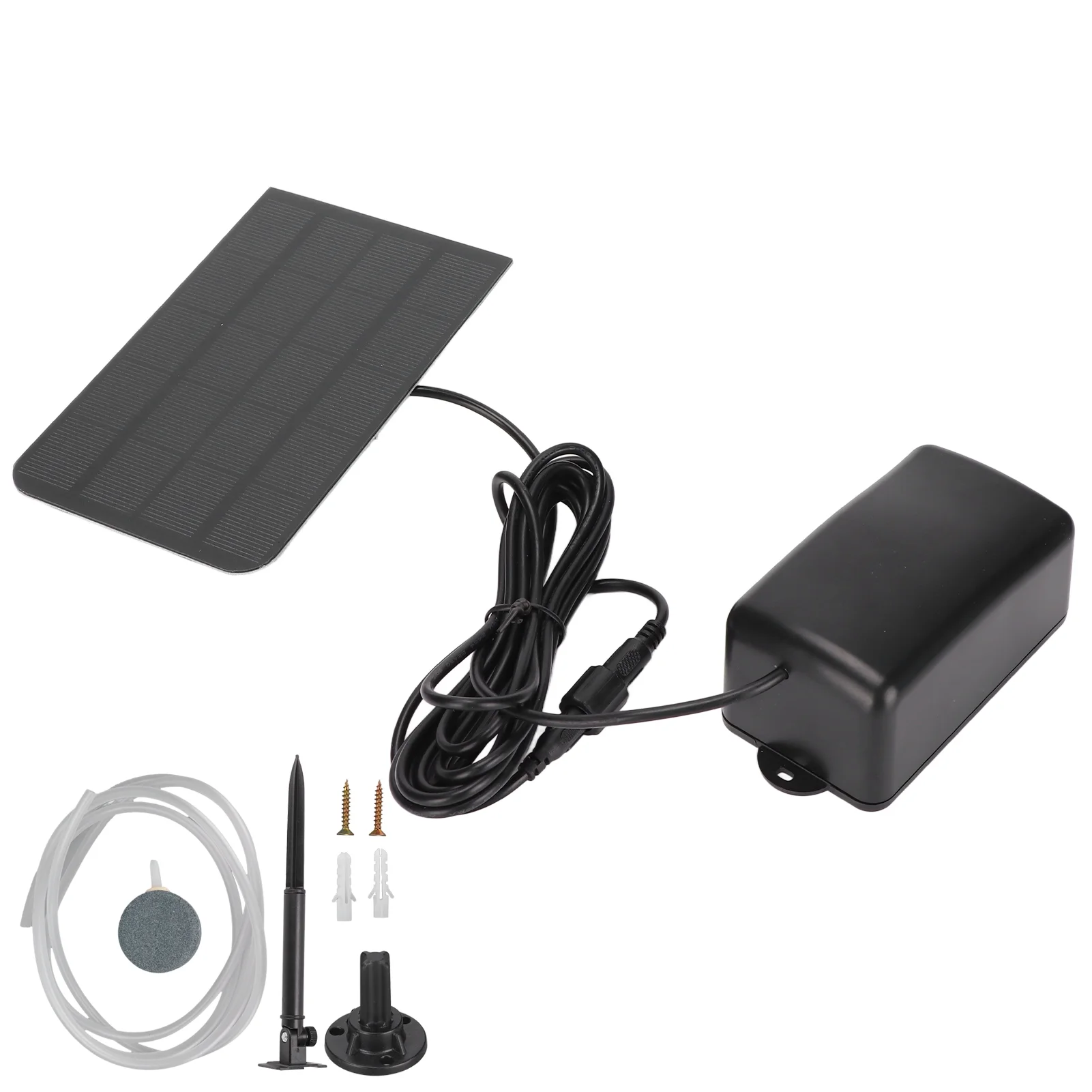 VIFERR Solar Oxygen Pump Solar Powered Oxygen Pump Kit 2W Portable Energy Saving Aquarium Solar Air Pump for Outdoors Fish Tanks Aquariums