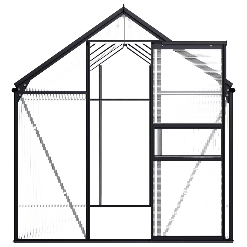 Anself Greenhouse Anthracite Aluminum 63.4 ft²