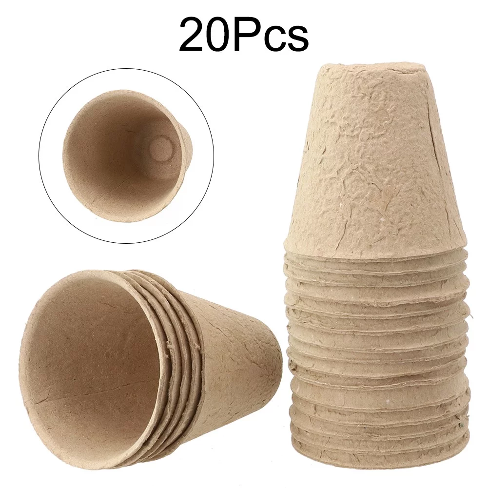 Peat Pot Plant PAPER Pulp Pot for Starter Starting Round Plant Plants Pots