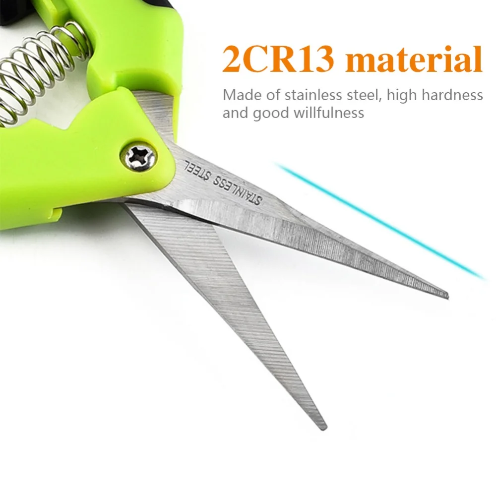 New CURVED BLADE TRIMMING SCISSORS Bud Pruning Shears Plant Sharp Trimmer