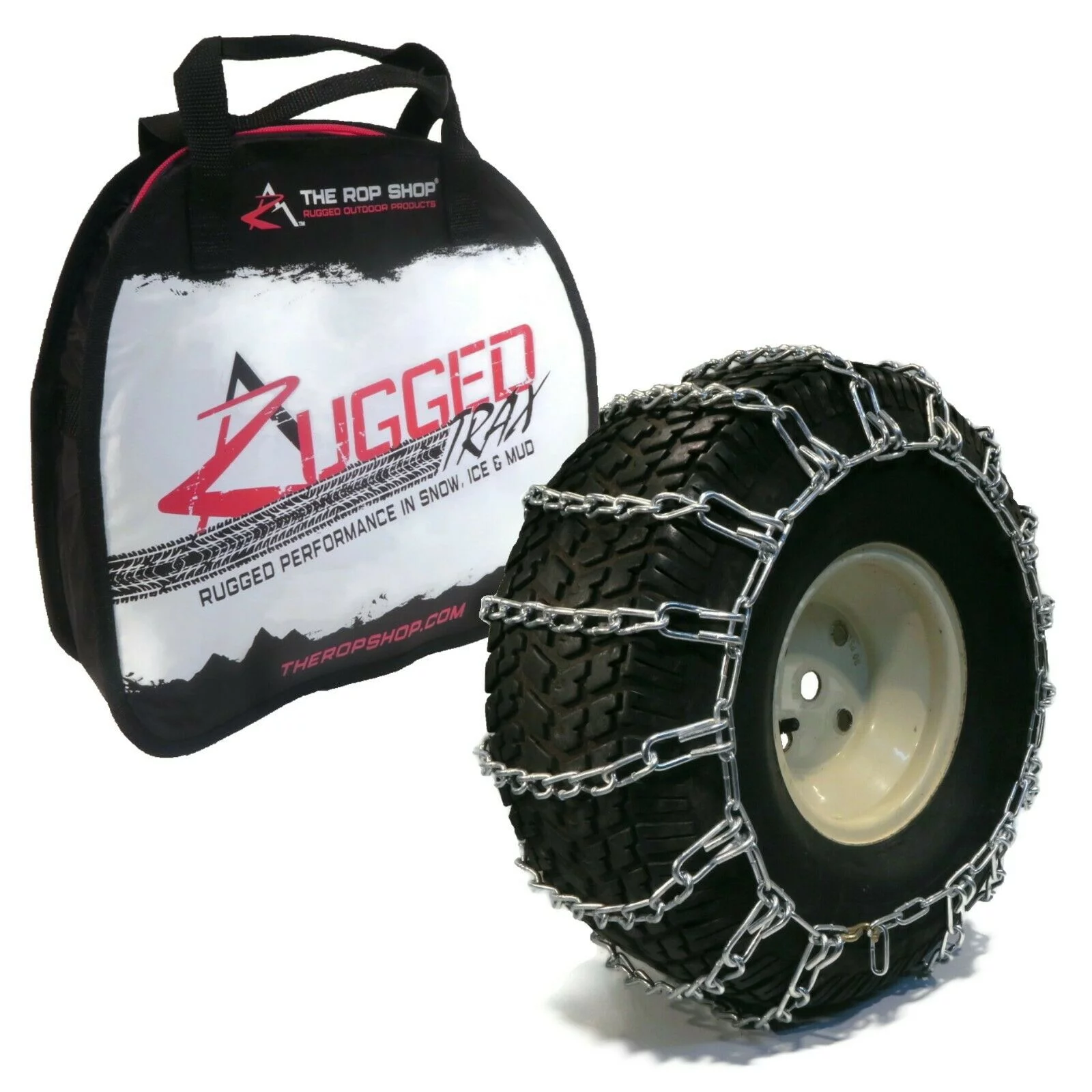 The ROP Shop | Pair of 2 Link Tire Chains 15x5x6 for Toro Snow Blower, Thrower & LawnMowers