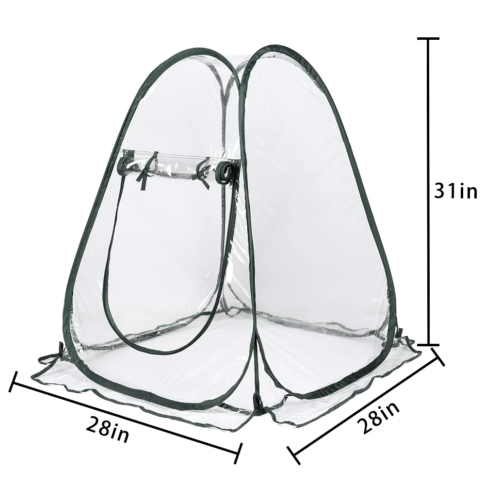 PVC Warm Garden Tier Mini Household Plant Greenhouse Cover Waterproof anti-UV Protect Garden Plants Flowers (without Iron Stand)