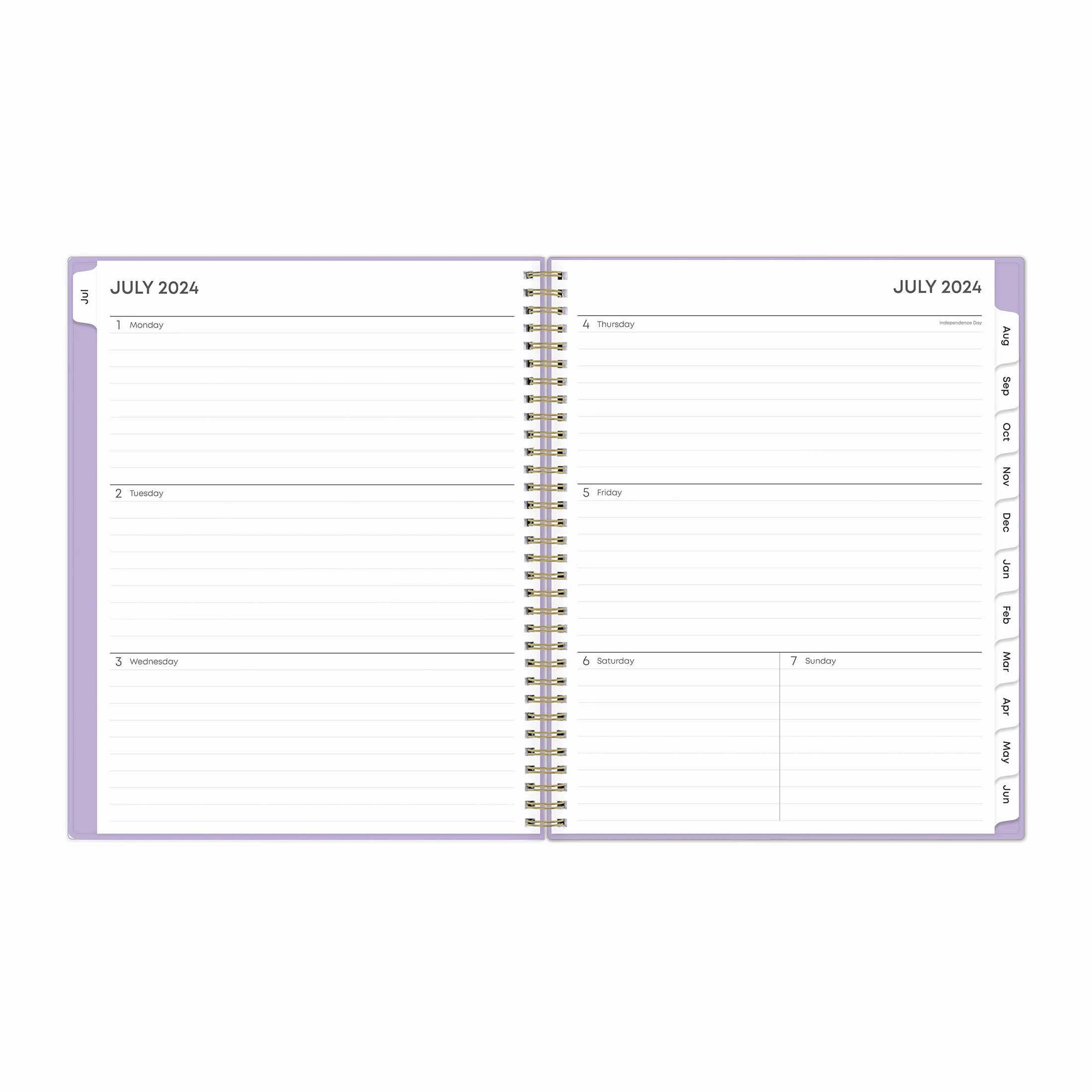2024-25 Weekly Monthly Planner, 8.5x11, by Blue Sky, Wisteria