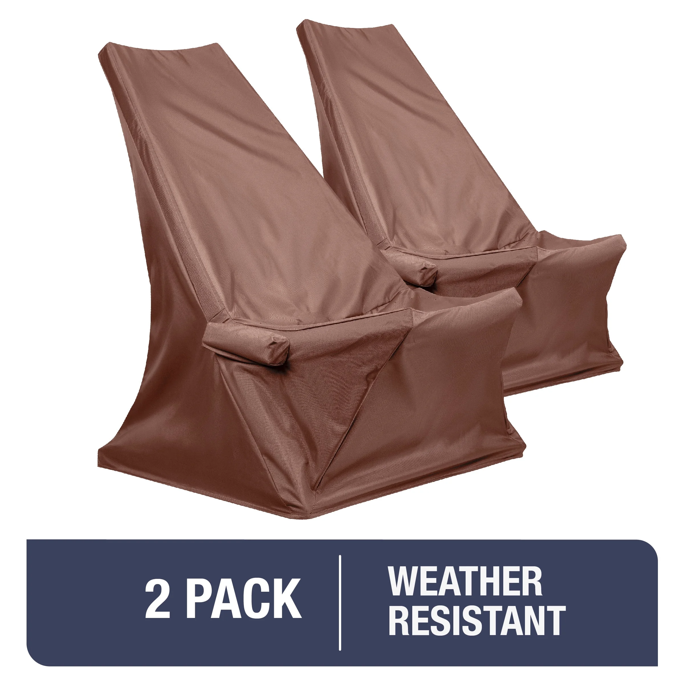 CleverMade Tamarack Chair Eco Friendly Outdoor Patio Furniture Cover, Mocha (2PK)