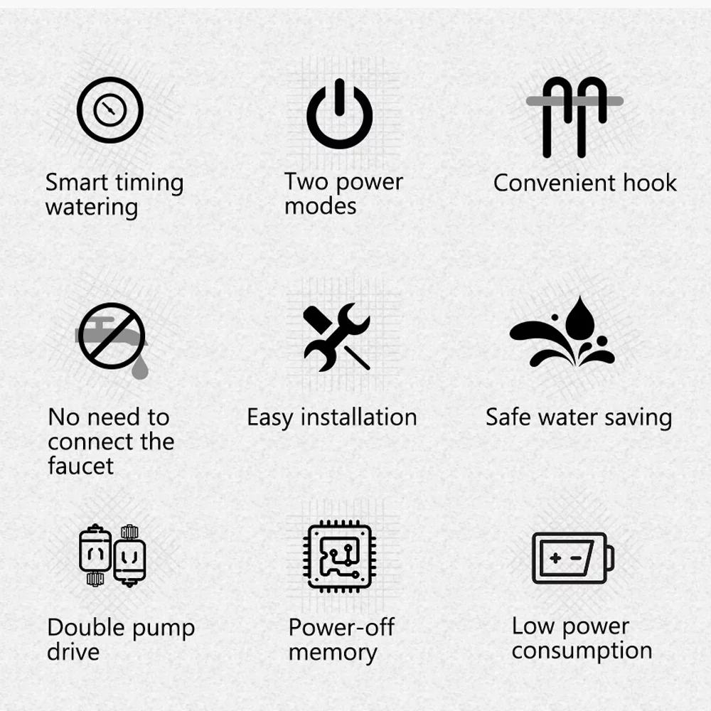 Intelligent Automatic Watering Device Double Pump Timed Waterer Garden Terrace Drip Irrigation System for 20 Potted Plant Flower