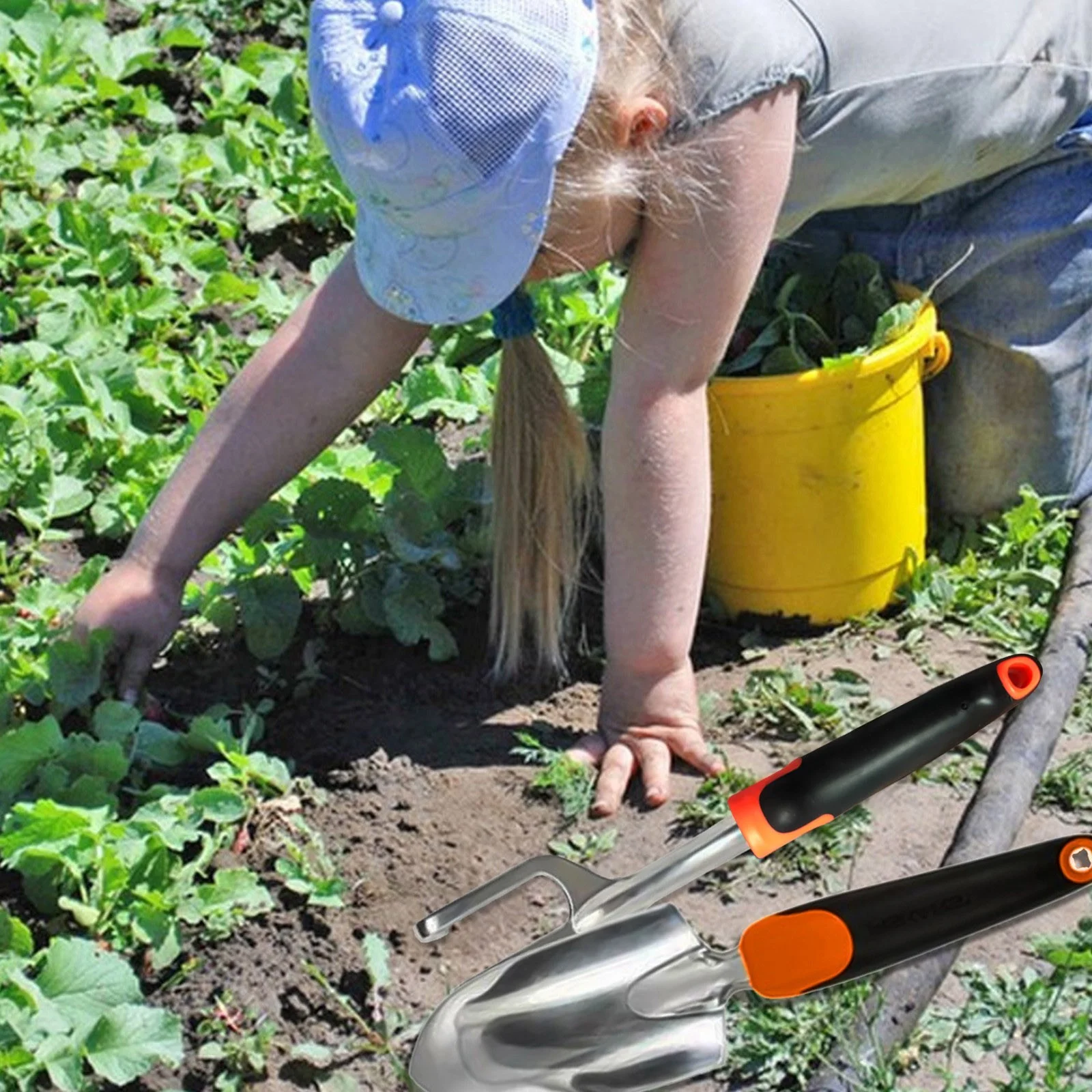 MVNSFEW Agricultural Tool Set Three Piece Aluminum Alloy Garden Tool Set Gardening Tool Set