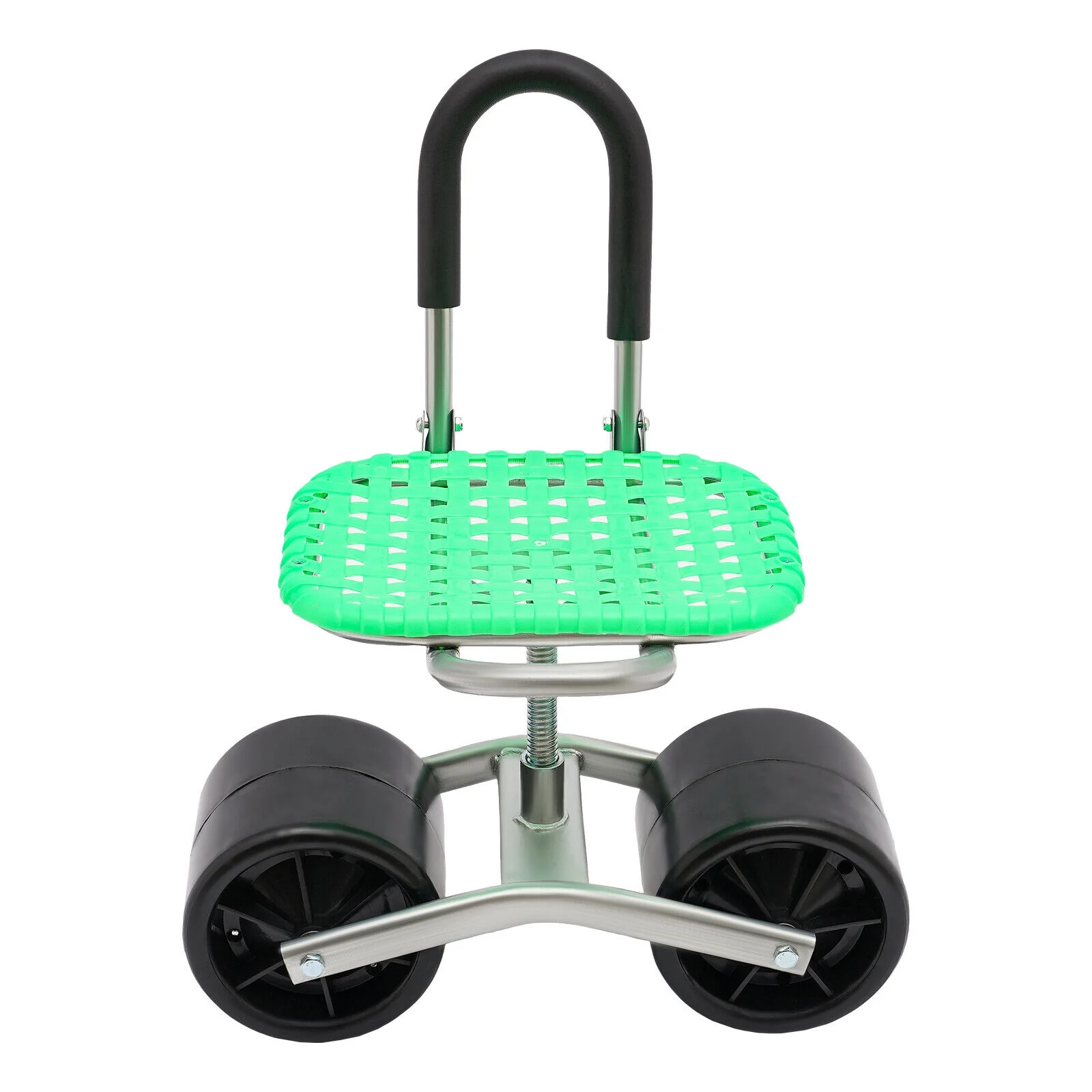 Height Adjust 360° Rotates Gardening Seats w/2 Rolling Wheels Stool Kneeling Pad