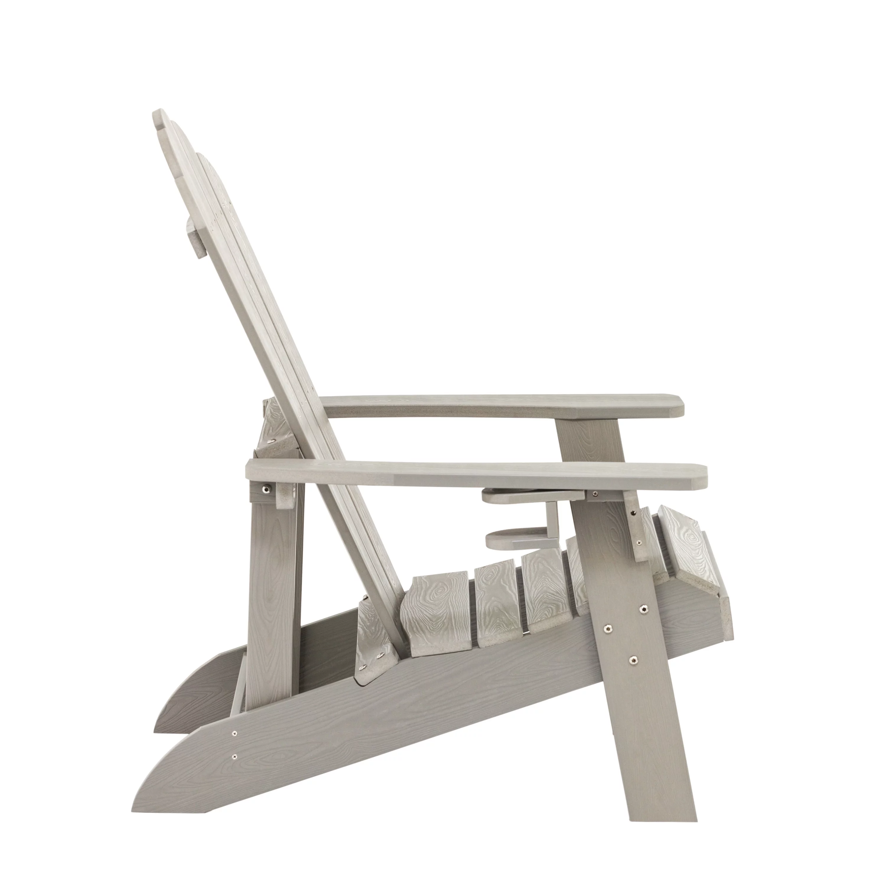 Blue Wave  EZ-Care Tek-Wood Adirondack Chair, Slate Gray - 37 x 30.7 x 41.7 in.