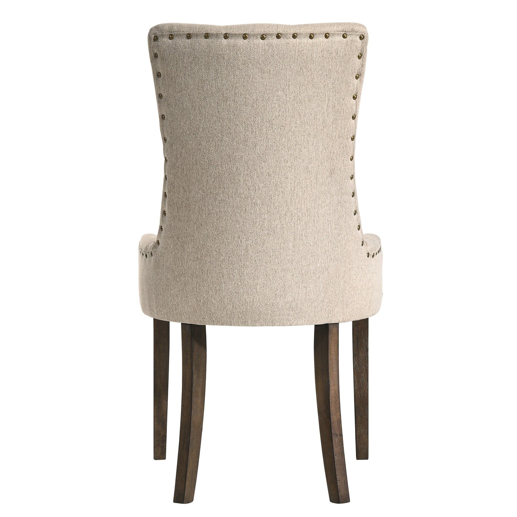 Camila Tufted Back Parson Chairs (Set of 2) Beige/Salvaged Oak