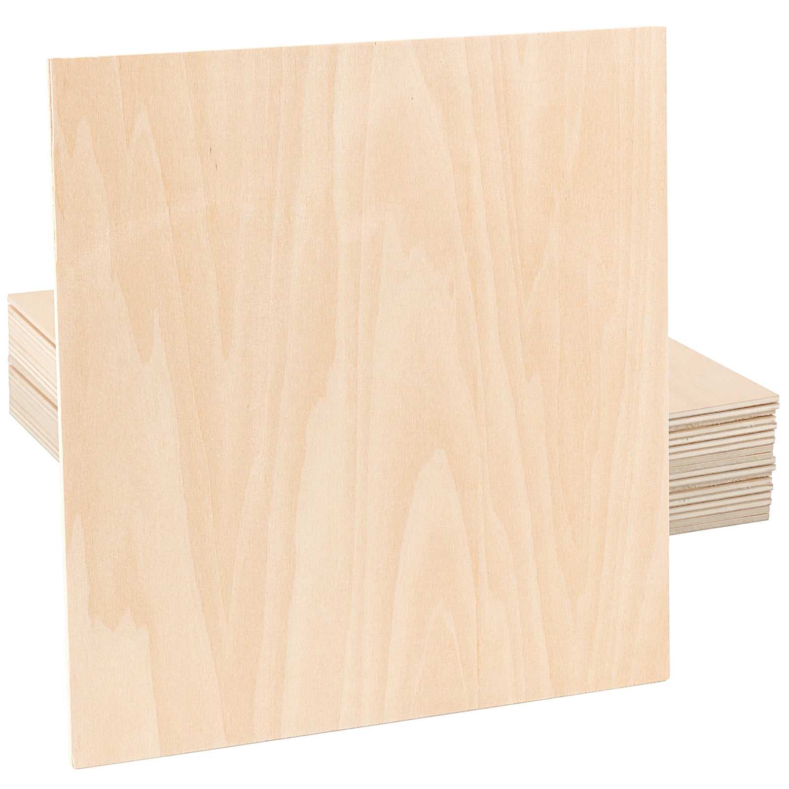 KOHAND 15 Pack 12 x 12 inches Basswood Plywood Sheets, 1/4 Inch Unfinished Wood Squares for Crafts, DIY Projects