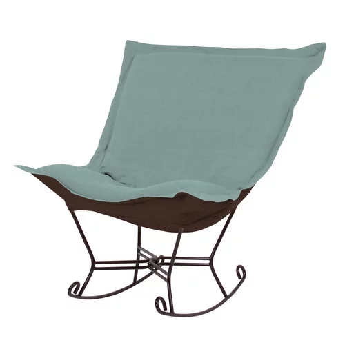 Howard Elliott Bella Scroll Puff Rocker with Titanium Frame 40