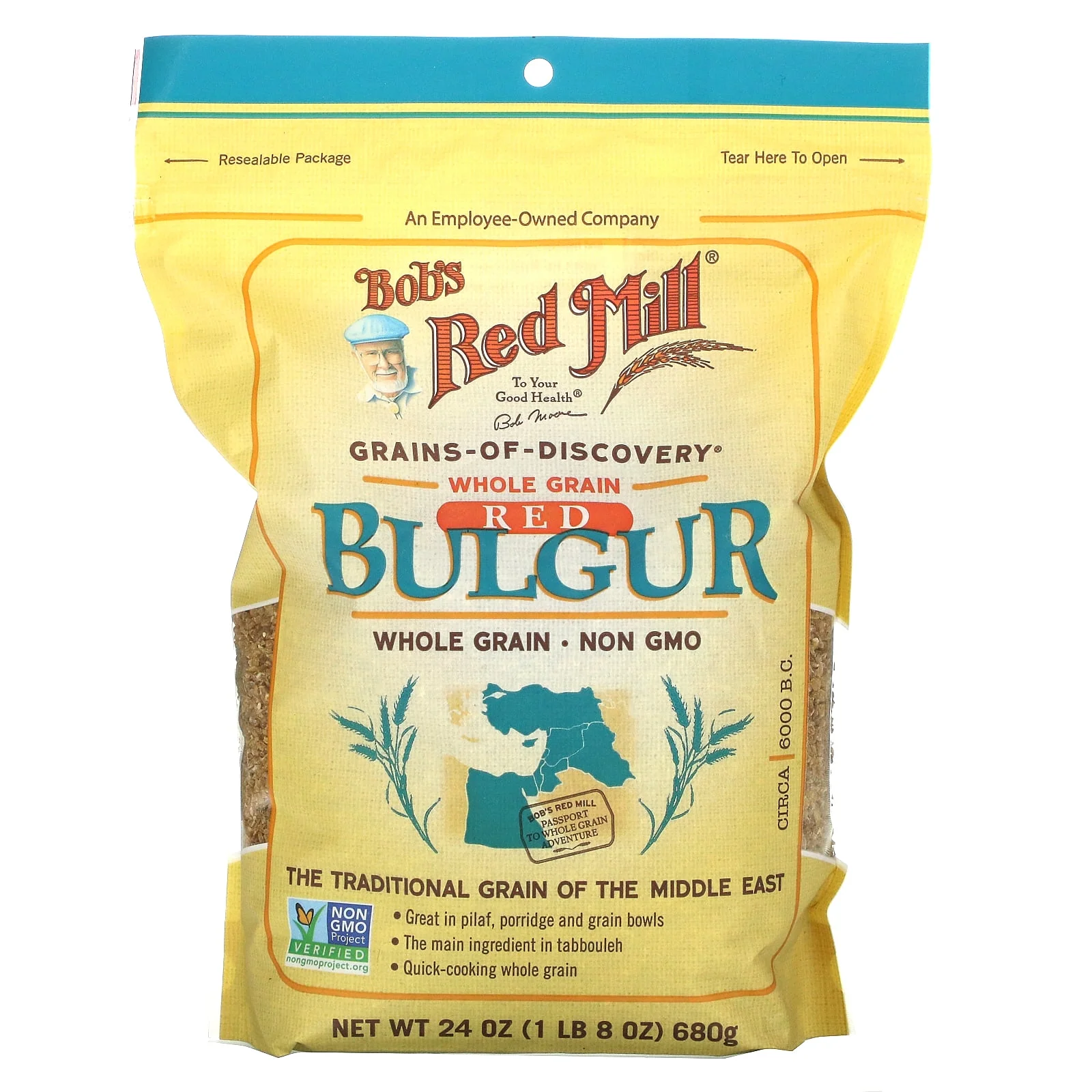Bob's Red Mill, Red Bulgur, Whole Grain, 24 oz Pack of 3