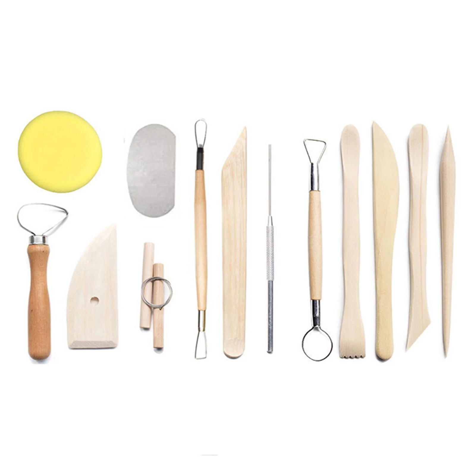 Vistreck 13pcs Pottery Clay Tools Ceramic Clay Sculpting Tool Kit Pottery Modeling Carving Tool Gift for Students Beginners Professionals DIY Art Supplies