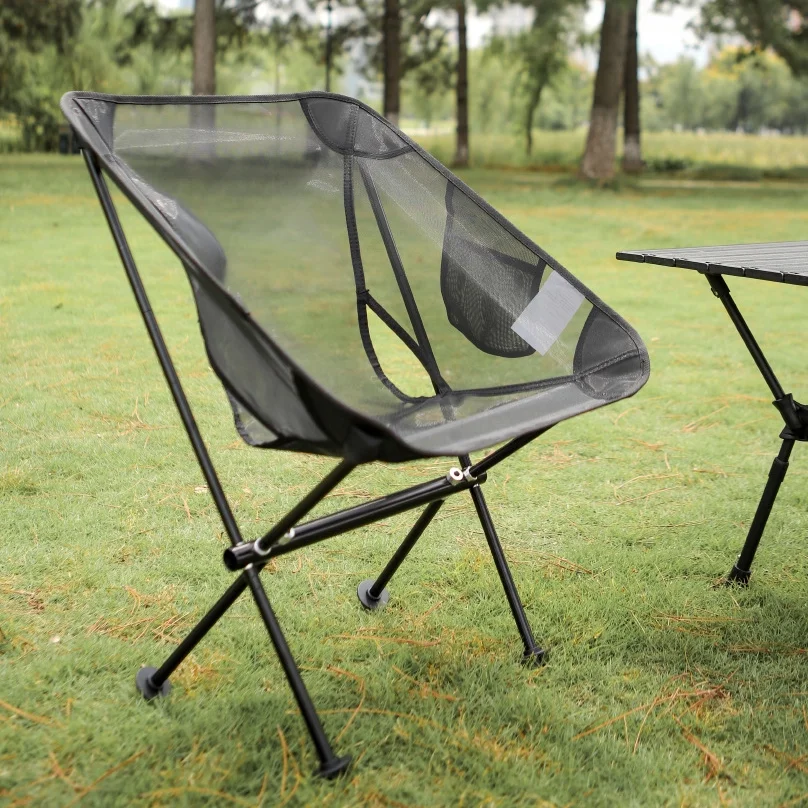 Ultralight 7075 Aluminum Alloy Detachable Portable Folding Breathable Net Fabric Camping  Chairs Beach Fishing TravelChair