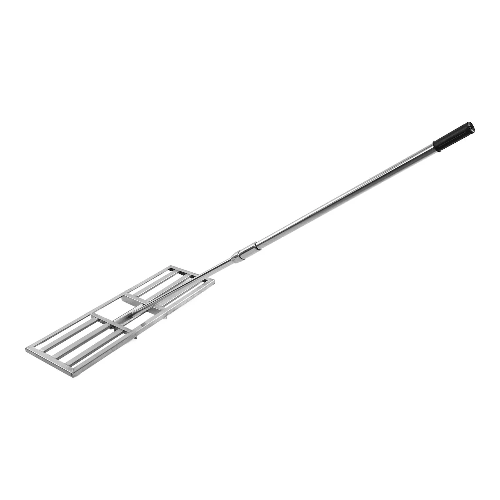 Bummin Lawn Leveling Rake Stainless Steel Telescopic Long Handle Lawn Leveler Garden Grass Leveling Tool