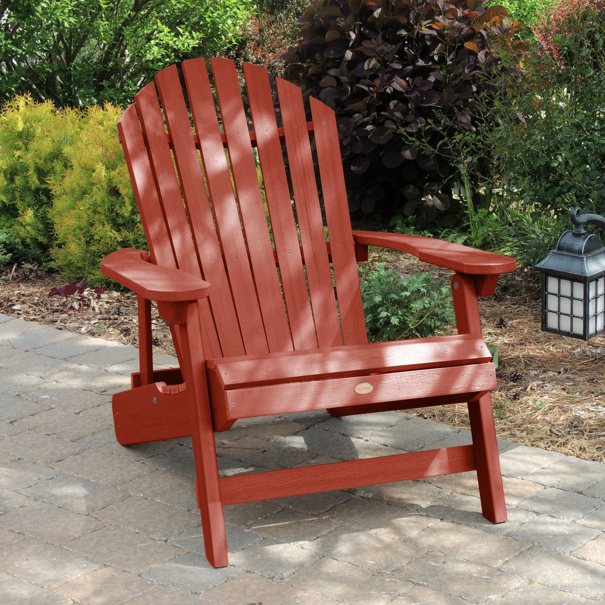 Highwood 2pc King Hamilton Folding & Reclining Adirondack Set with 1 Folding Adirondack Ottoman