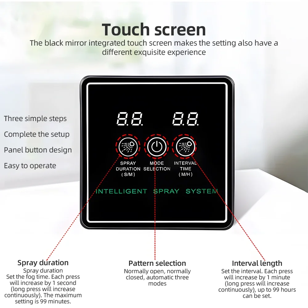 Nebublu Mister System,Low Noise Adjustable Nozzles Mister With Spray - Spray Mister Terrariums Amphibian Snake Noise Adjustable Environment With Misty - Amphibians And Mister Qisuo Spray