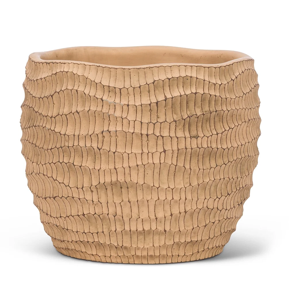 Large Ridged Round Planter