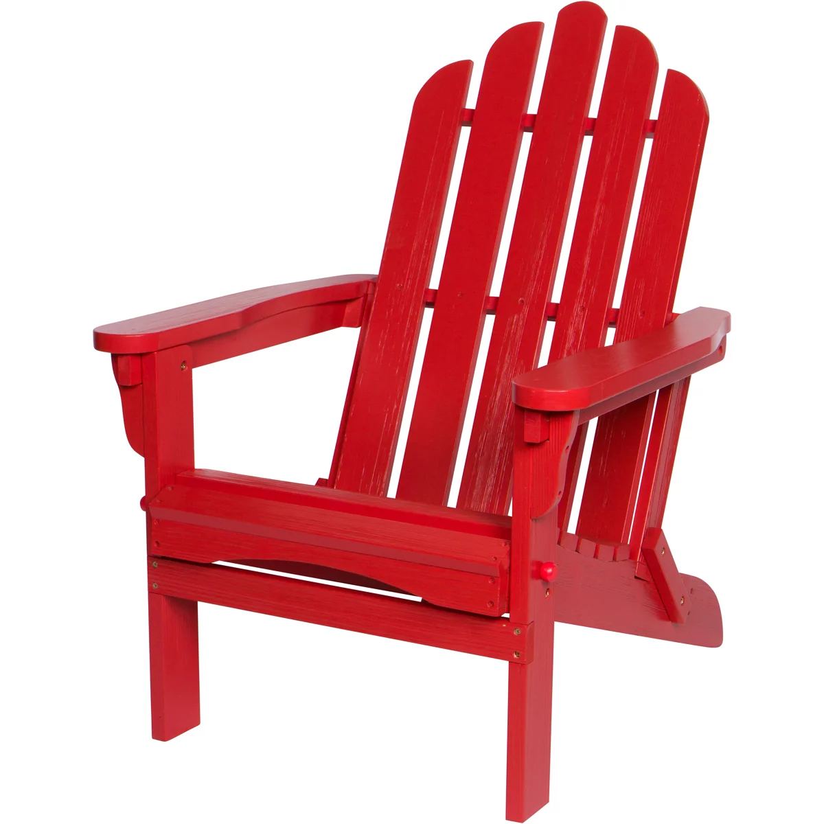 Shine Company Marina II Solid Wood Adirondack Folding Chair, Chili Red