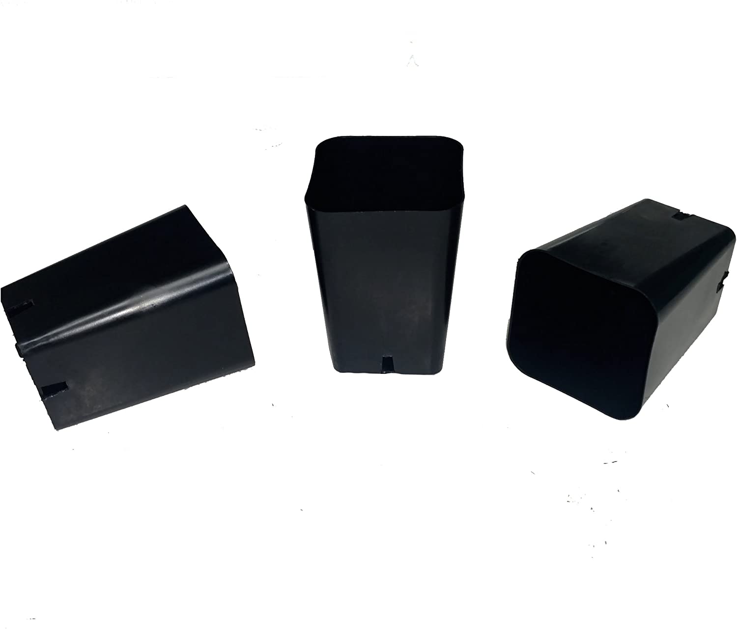 Reusable Black Modern Square Window Sill Seedling Pots (Pack of 100) - 2.125 x 3.25 x 3.75