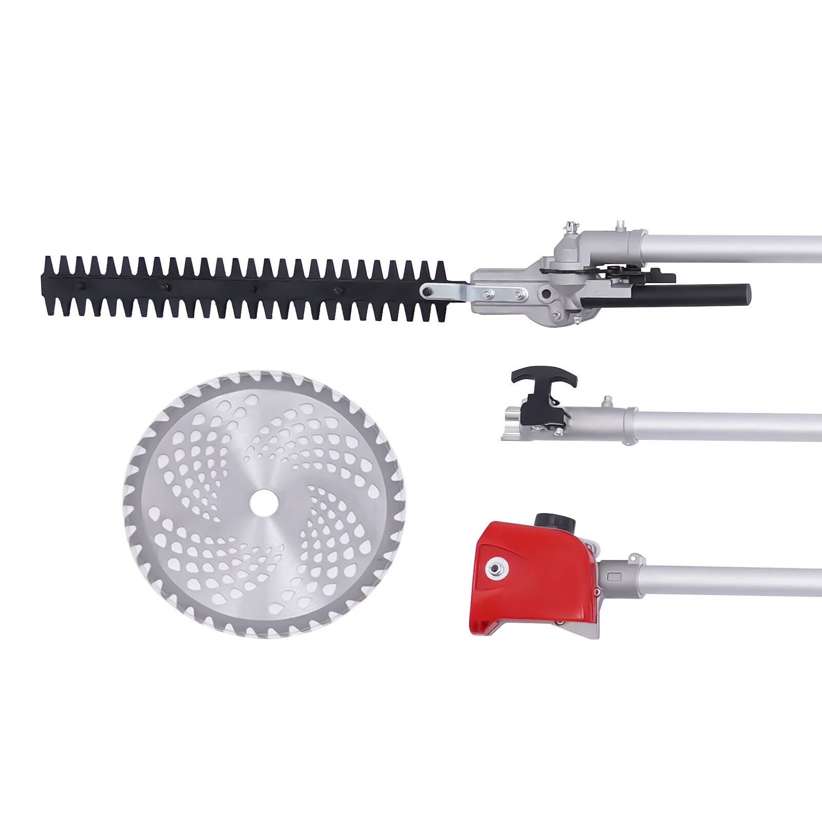 51.7CC 4 in 1 Gas Hedge Trimmer,2-Stroke Weed Eater Pruner Chainsaw Brush Cutter Garden Tool System Multifunction Garden Tall Branch Pruning