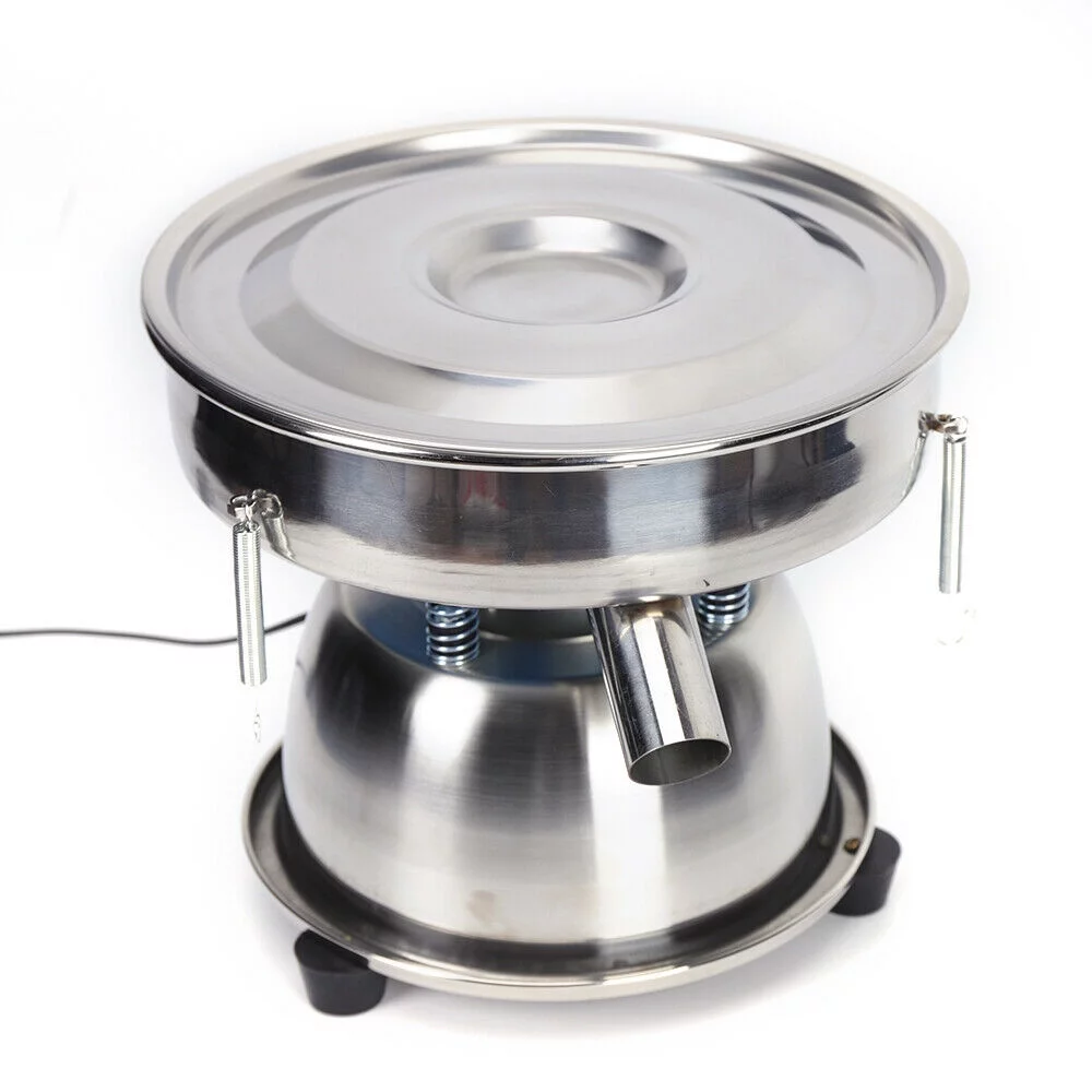 TOPCHANCES Automatic Sieve Shaker 110V 50W Electric Vibrating Sieve Machine Stainless Steel Sifter Shaker Machine