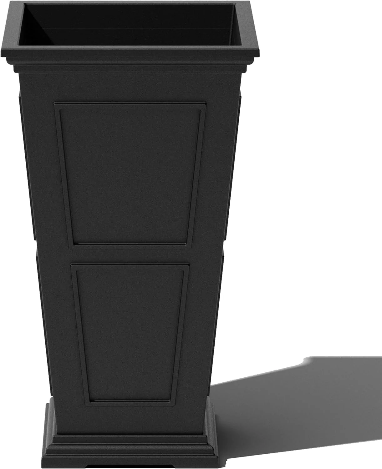 t Tall Plastic Planter - Large Outdoor Planter for Front Porch | Crack Resistant All-Weather Use | Classic Estate Design for Tall Plants, Flowers, Trees