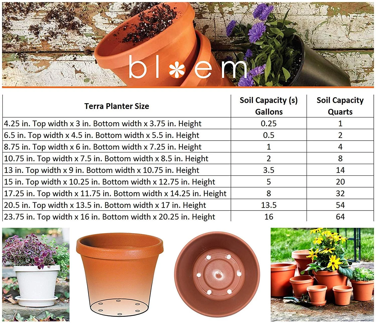 Bloem Terra Plastic Pot Planter 6