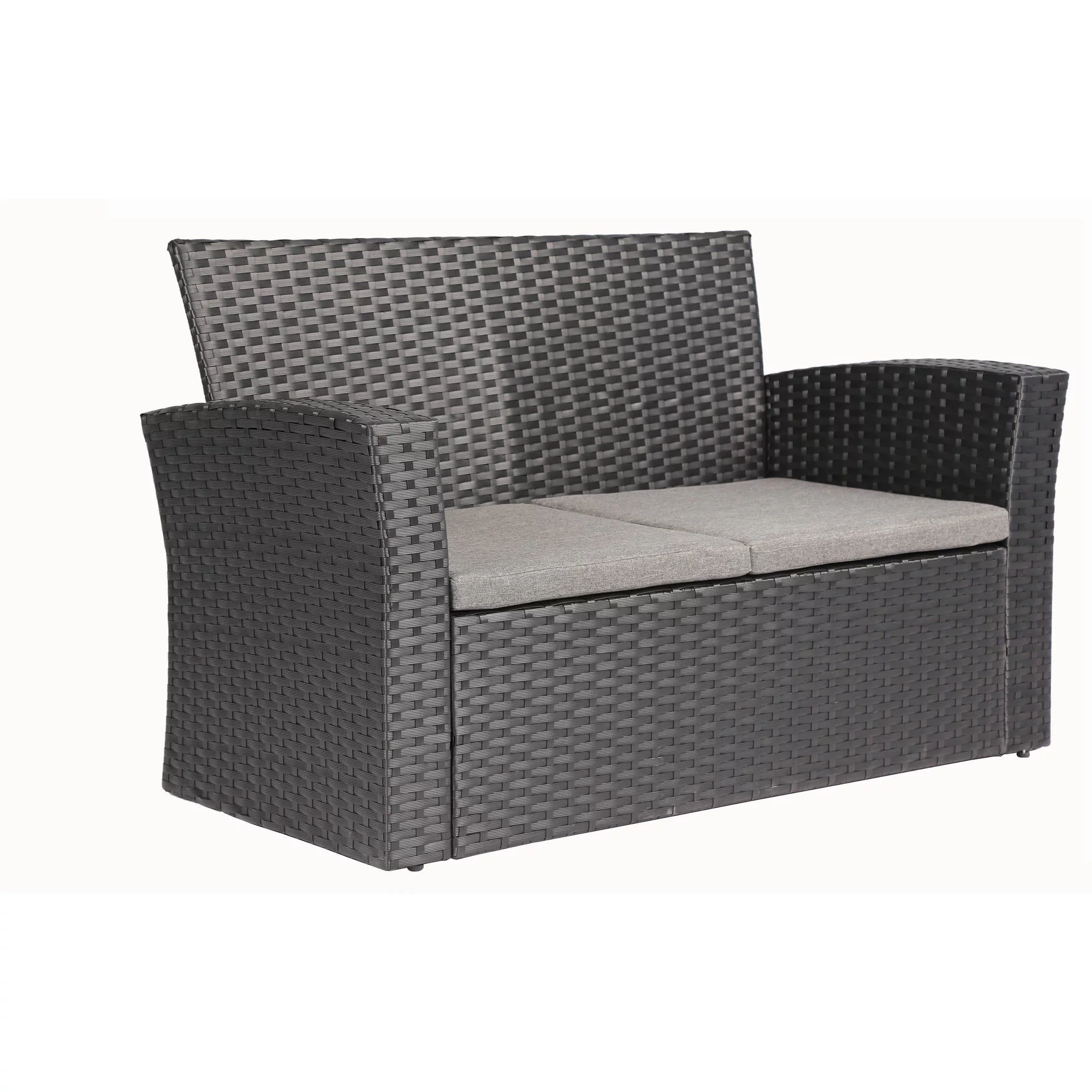 Baner Garden Complete Patio 4 Piece Rattan Wicker Conversation Set