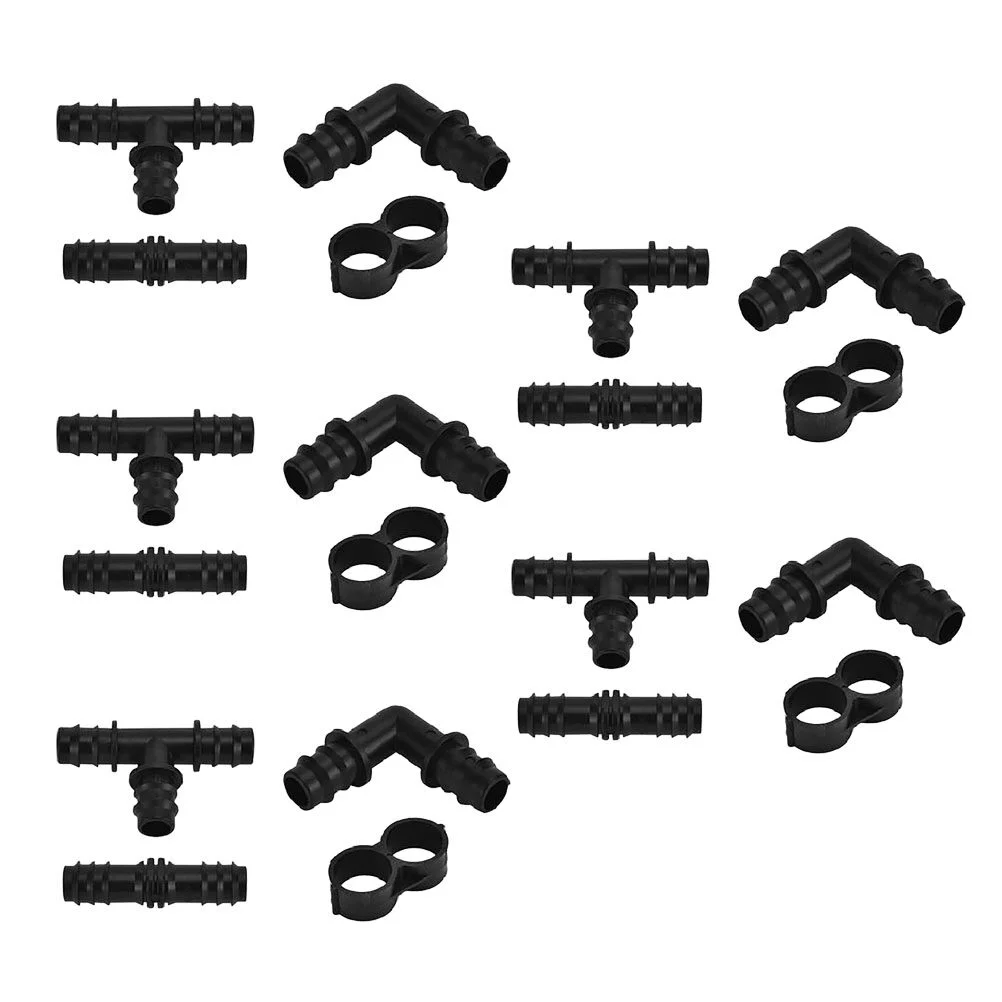 Guichaokj 20pcs PE Spray Nozzles Spray Atomization Irrigation Drippers Sprinklers Emitter Drip (Black)