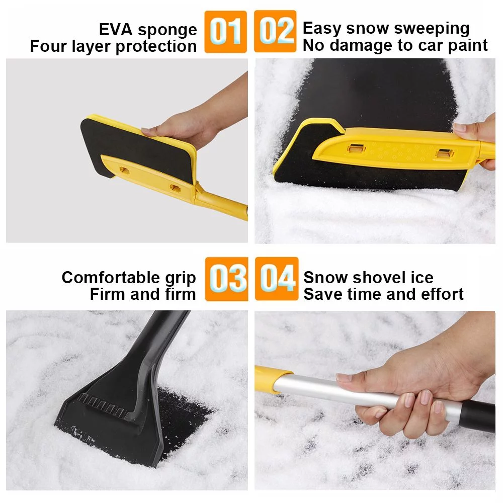Retractable Cleaning Tool Car Cleaning Detachable Water Remover Snow Shovel Ice Scraper Snow Brush SCALABLE