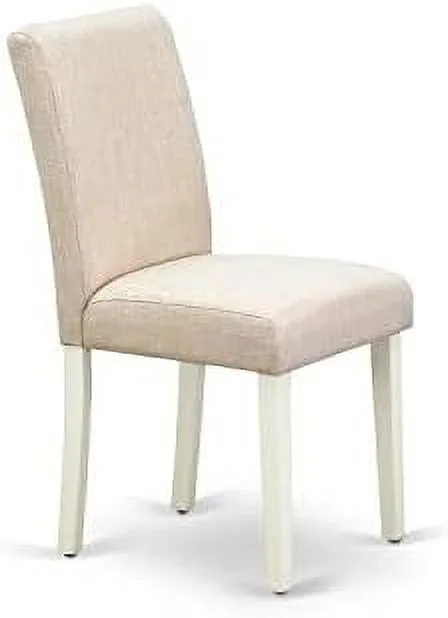 HYHBIBOOM ABP0T15 Parson Dining Baby Blue Fabric Upholstered Chairs    Linen White