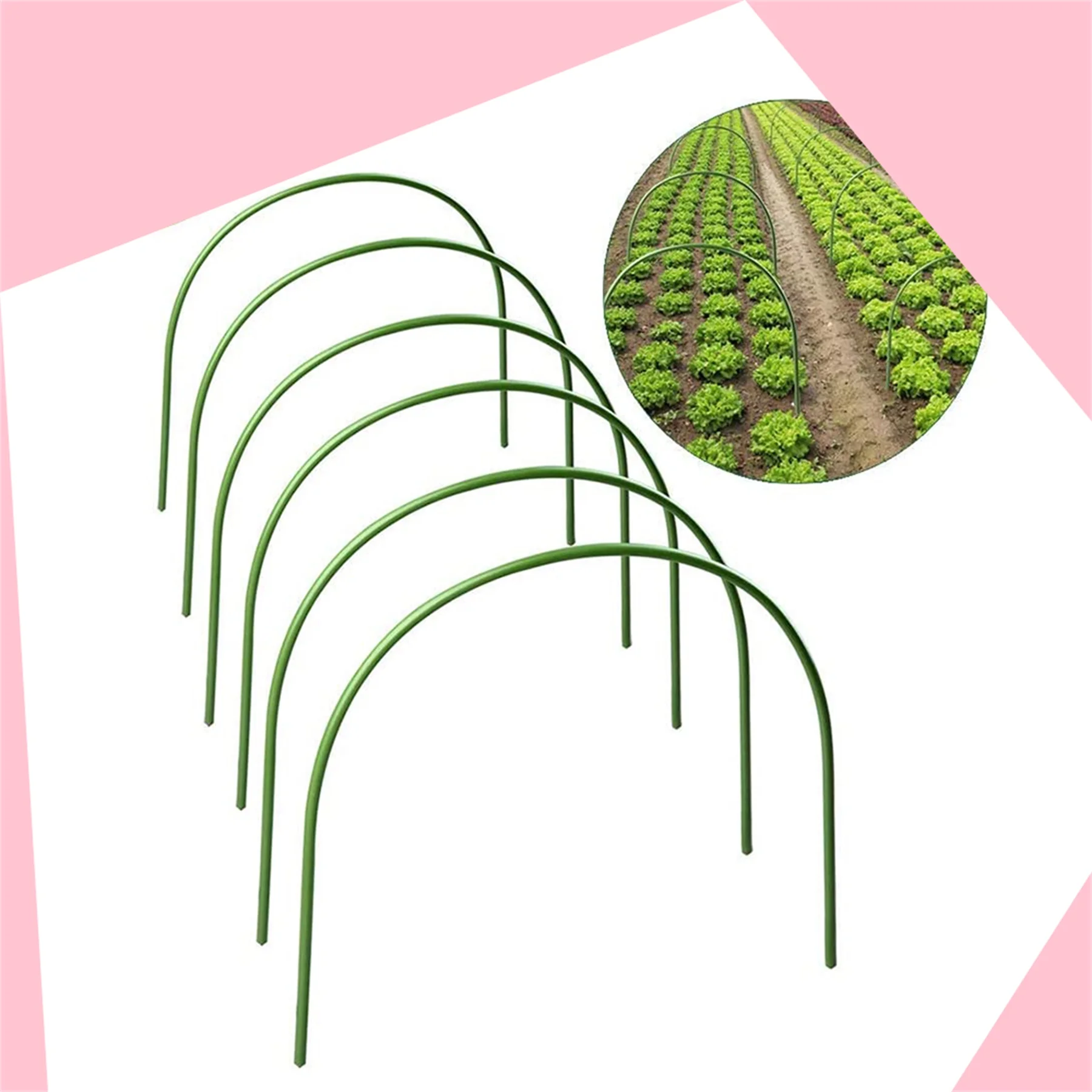 6 PCs Greenhouse Hoops Rust-Free Grow Tunnel