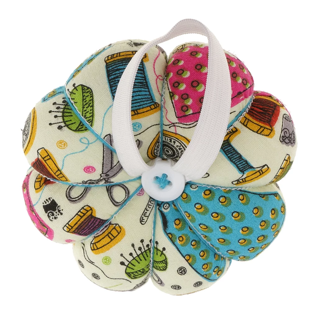 Handy Pumpkin Shaped Pin Cushion with Wrist Band Wearable Pincushion