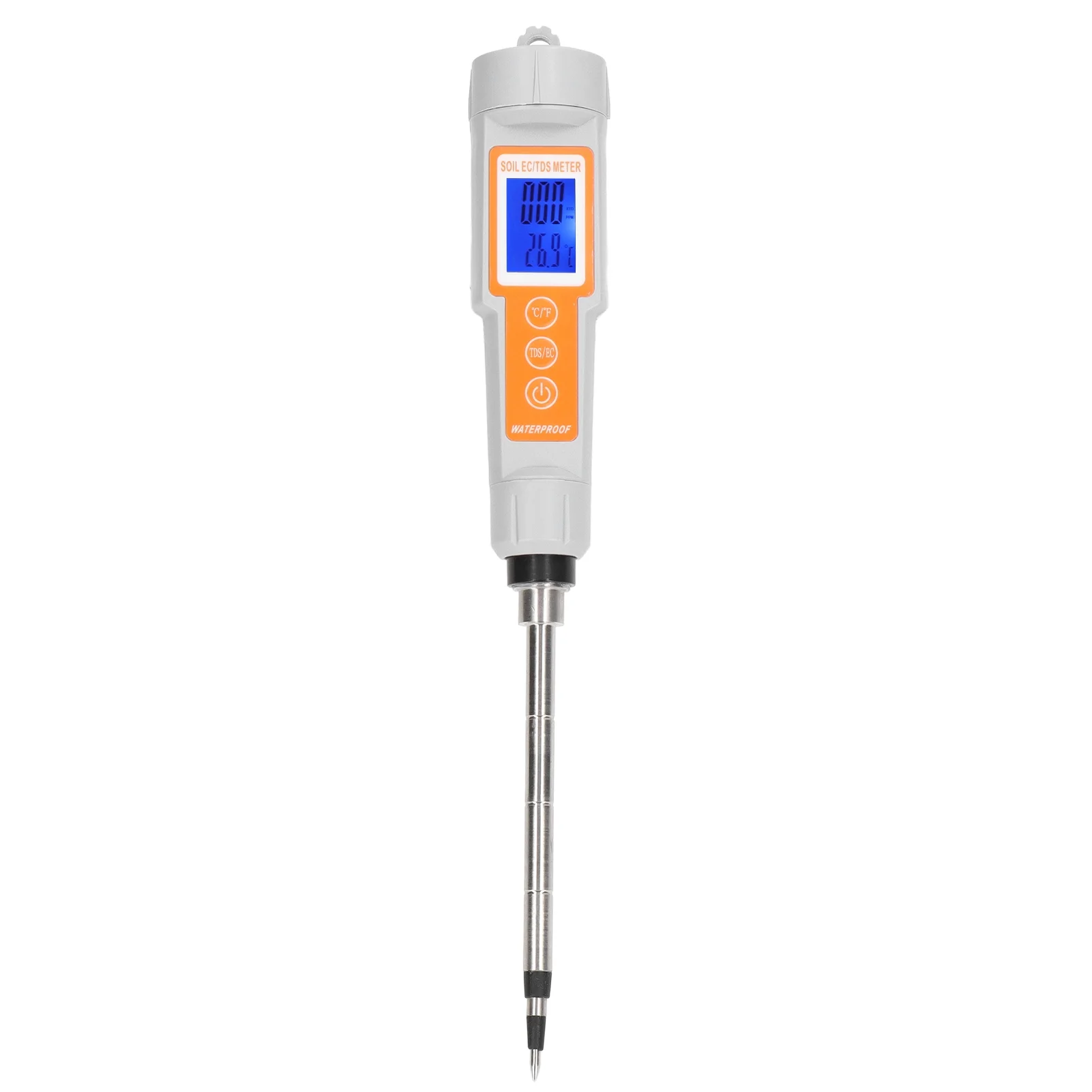 Soil PH Meter, Soil Moisture/Light/pH Tester Gardening Tool Kit 0-10000ppm Soil EC Meter Temperature Tester TDS Sensor LED Display Tool for Horticulture Planting
