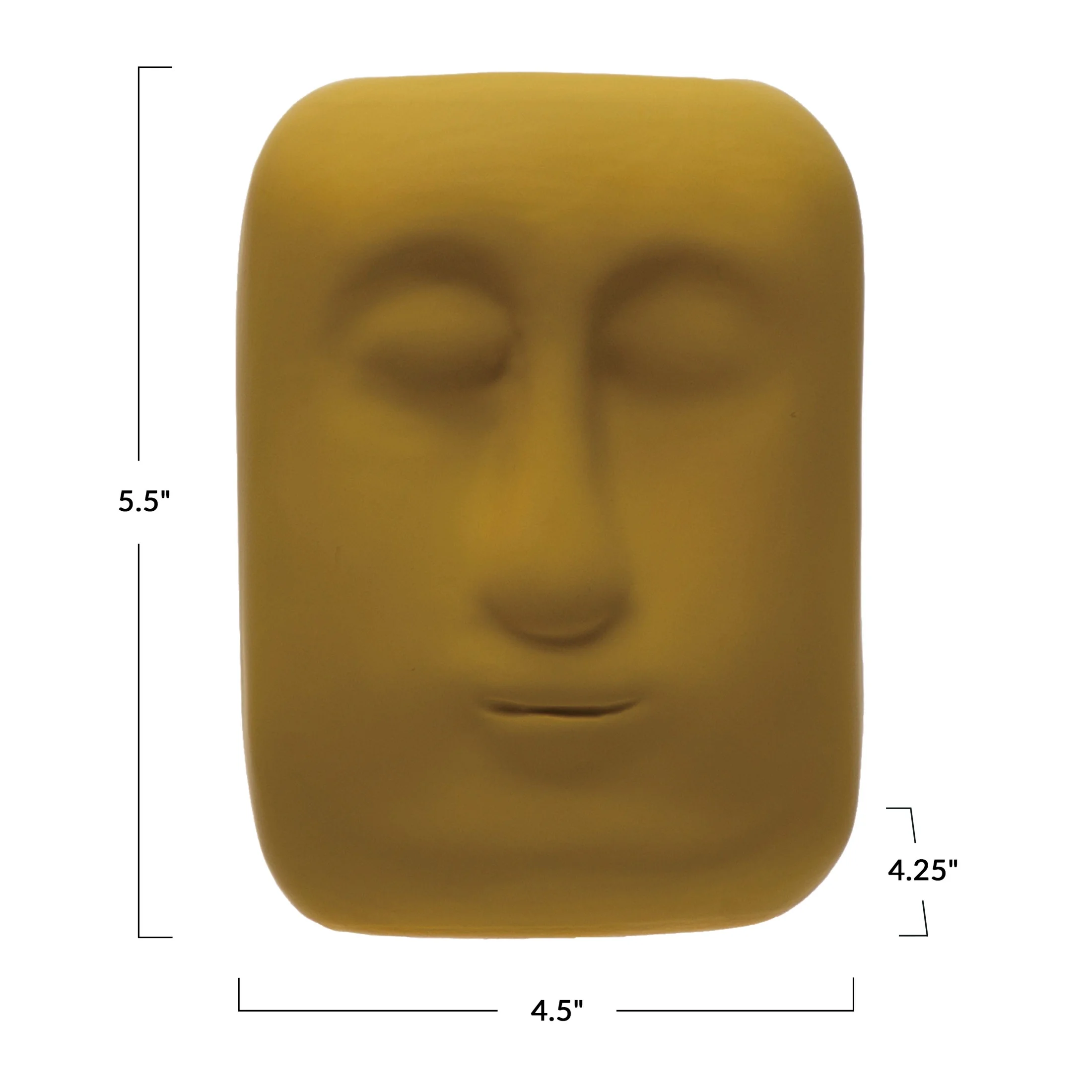 Bloomingville Stoneware Planter with Face, Latex Glaze