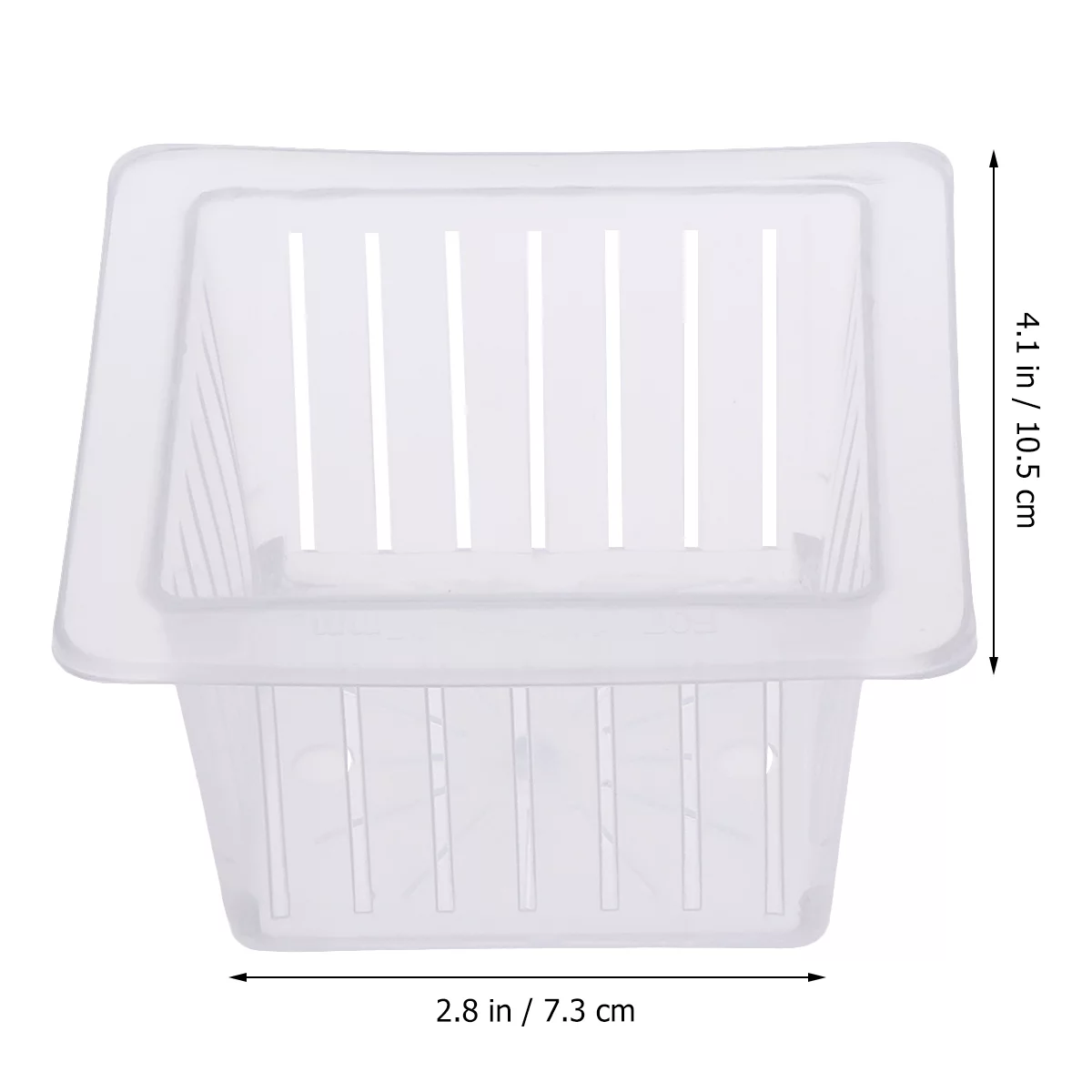 Guichaokj 10pcs Planting Basket Green Planting Root Square Plant Water Culture Flower Garden Balcony Planting Soilless Cultivation Pots with Cotton Rope (White)