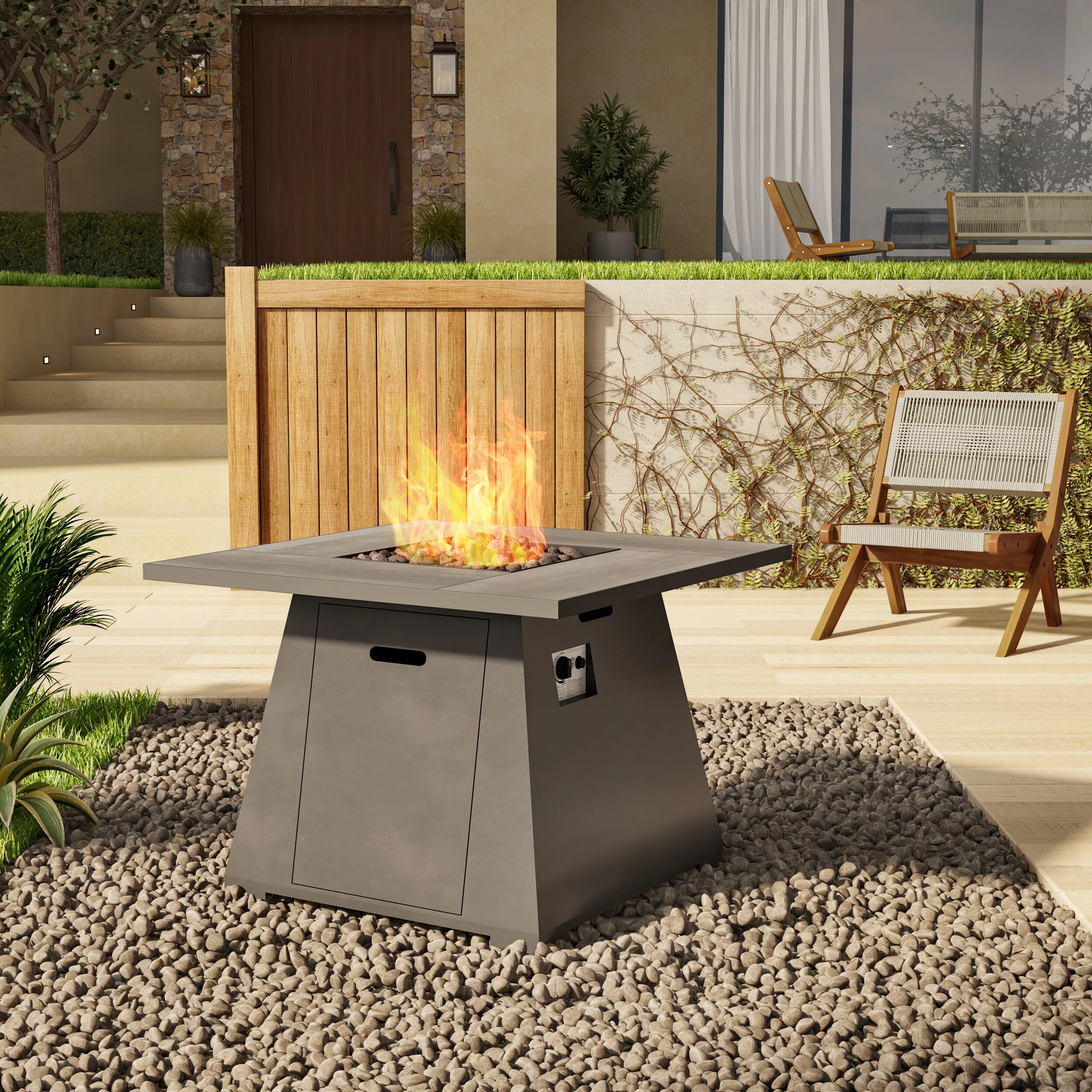 Square Fire Pit Table
