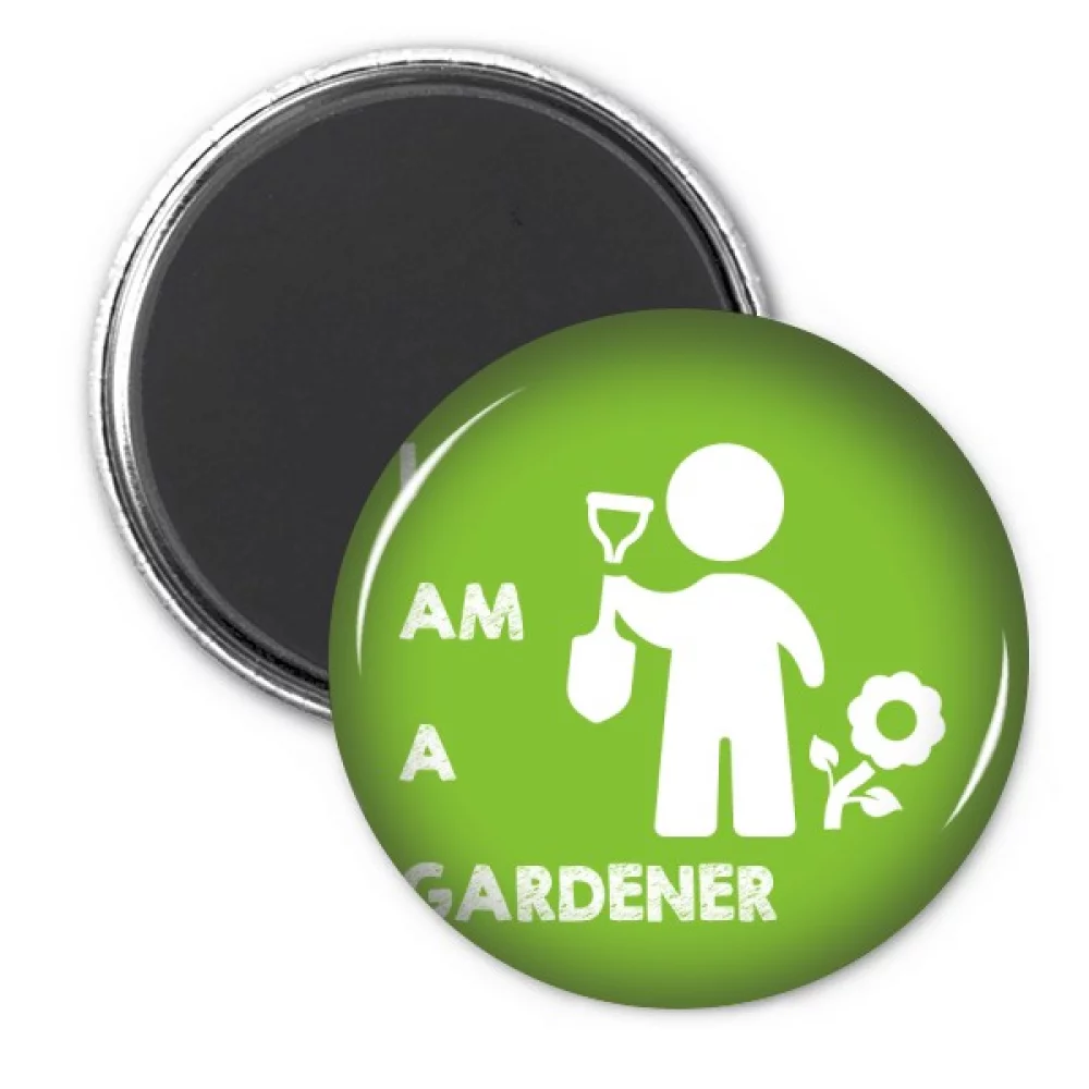 Gardener Position Flower Grass Spade Refrigerator Magnet Sticker Decoration Badge