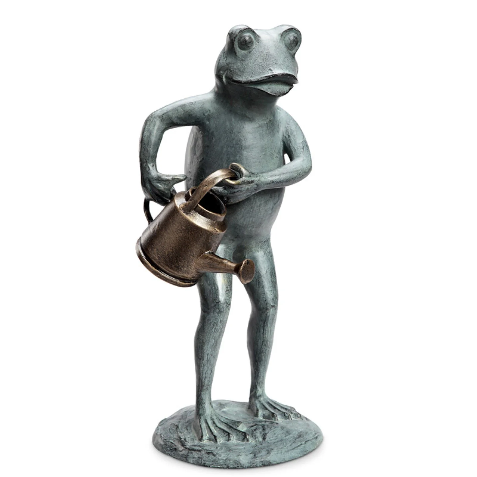 San Pacific International Frog with Watering Can Garden Statue