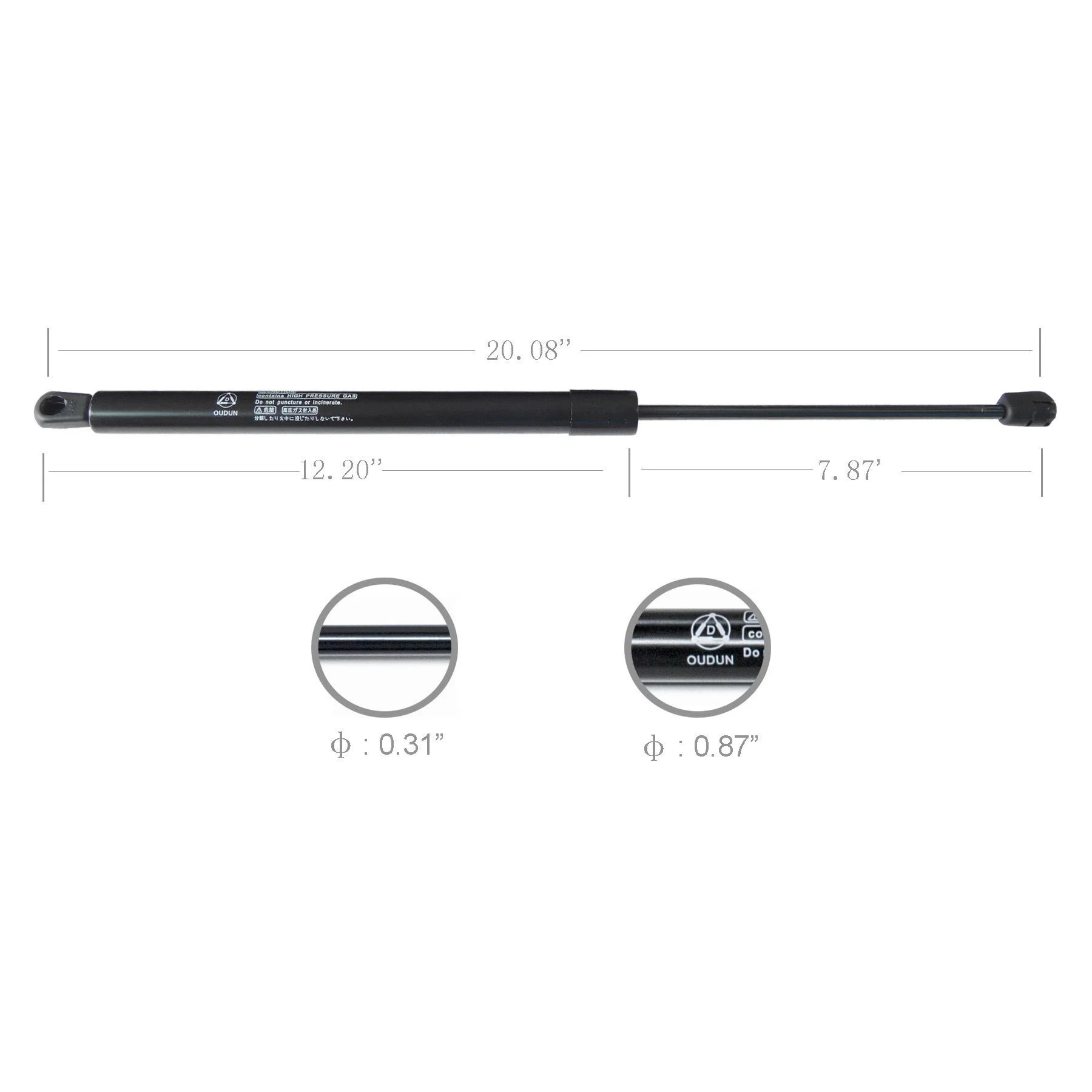 Teledu 2pcs Rear Hatch Lift Supports Strut Shocks Fit Mustang Aspen Grand Marquis Capri