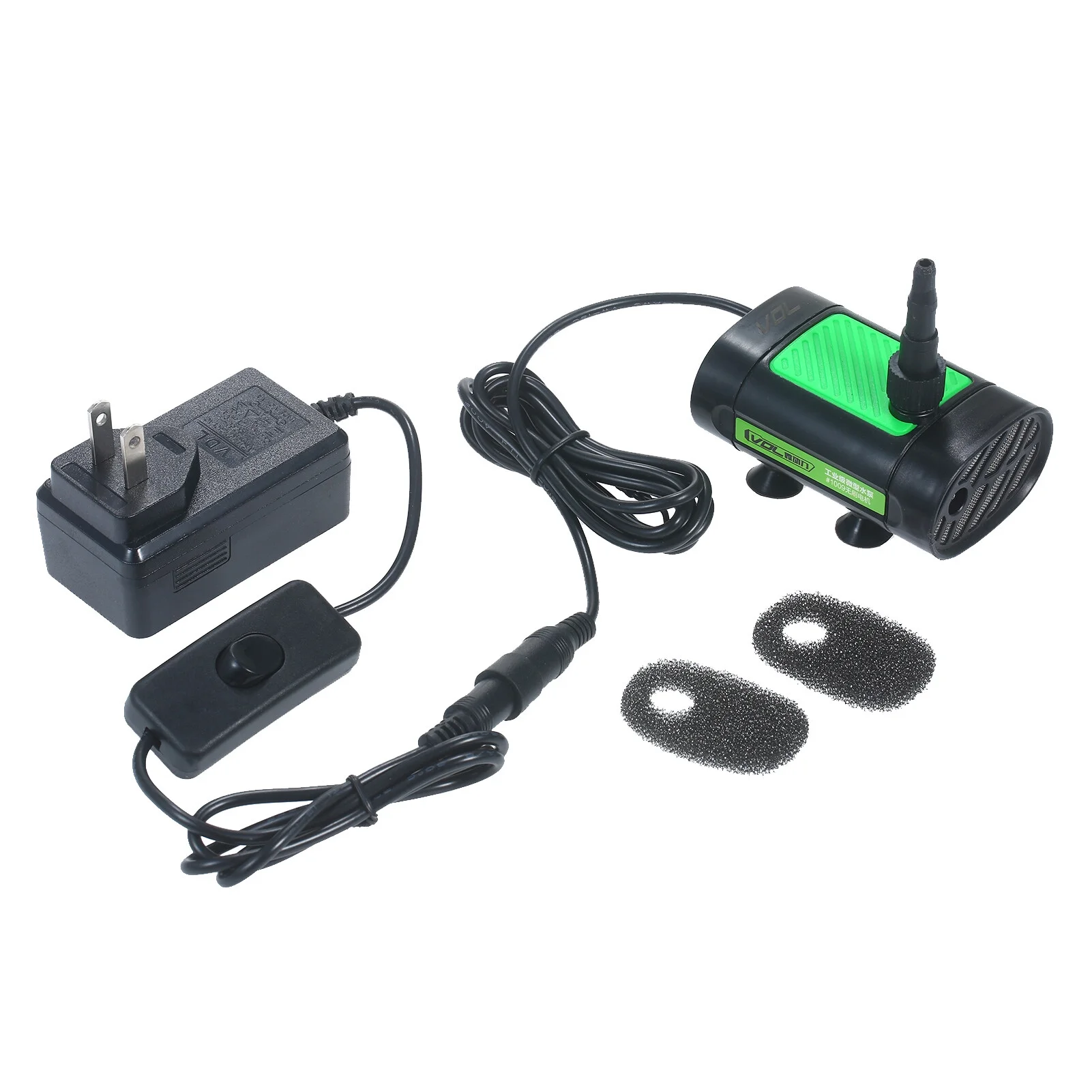 12V DC Brushless Submersible Water Pump 30W Ultra Quiet Fountain Water Pump 7L/Min with 10ft High Lift 3 Size Nozzle for Pond Aquarium Fish Tank Hydroponics