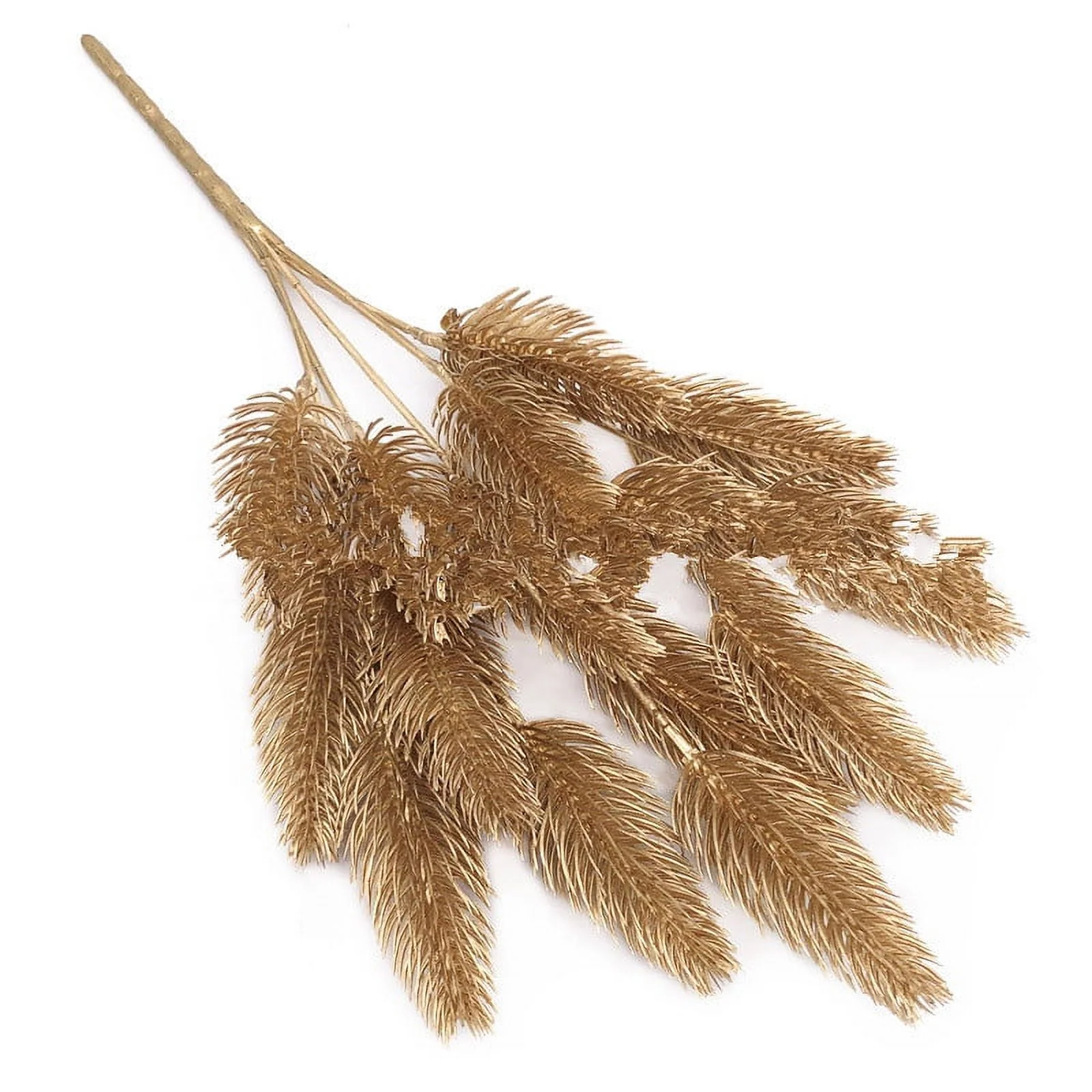 Nvzi -b Artificial Plants, Artificial Leaves Simulate Shrubs Garden Wedding Festival Decoration Table Flower Pot Fillers - Set of 2 (Golden Pine Balls)