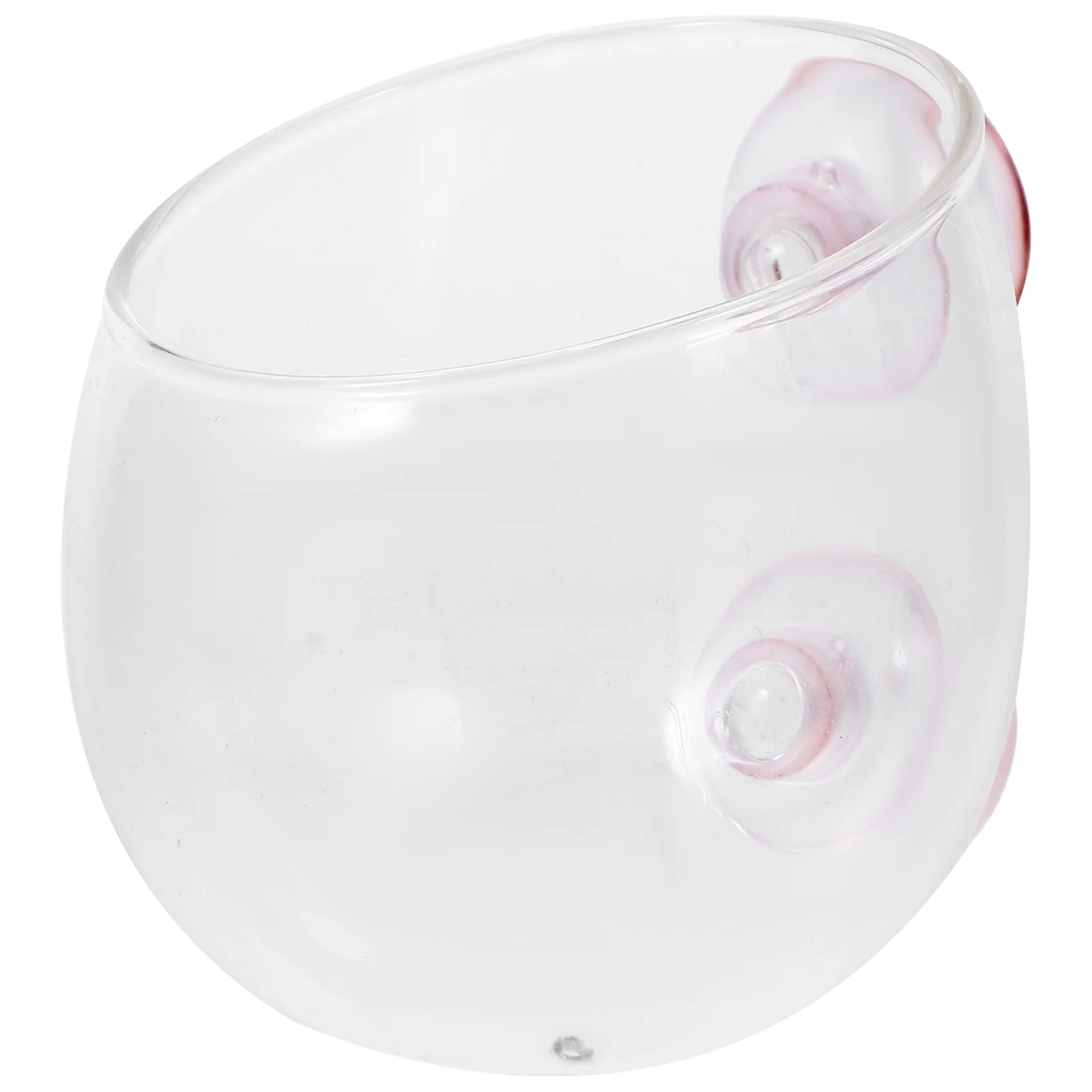 Suction Cup Plant Pot Aquatic Fish Tank Mini Planter Pots Clear Flowerpot with Glass