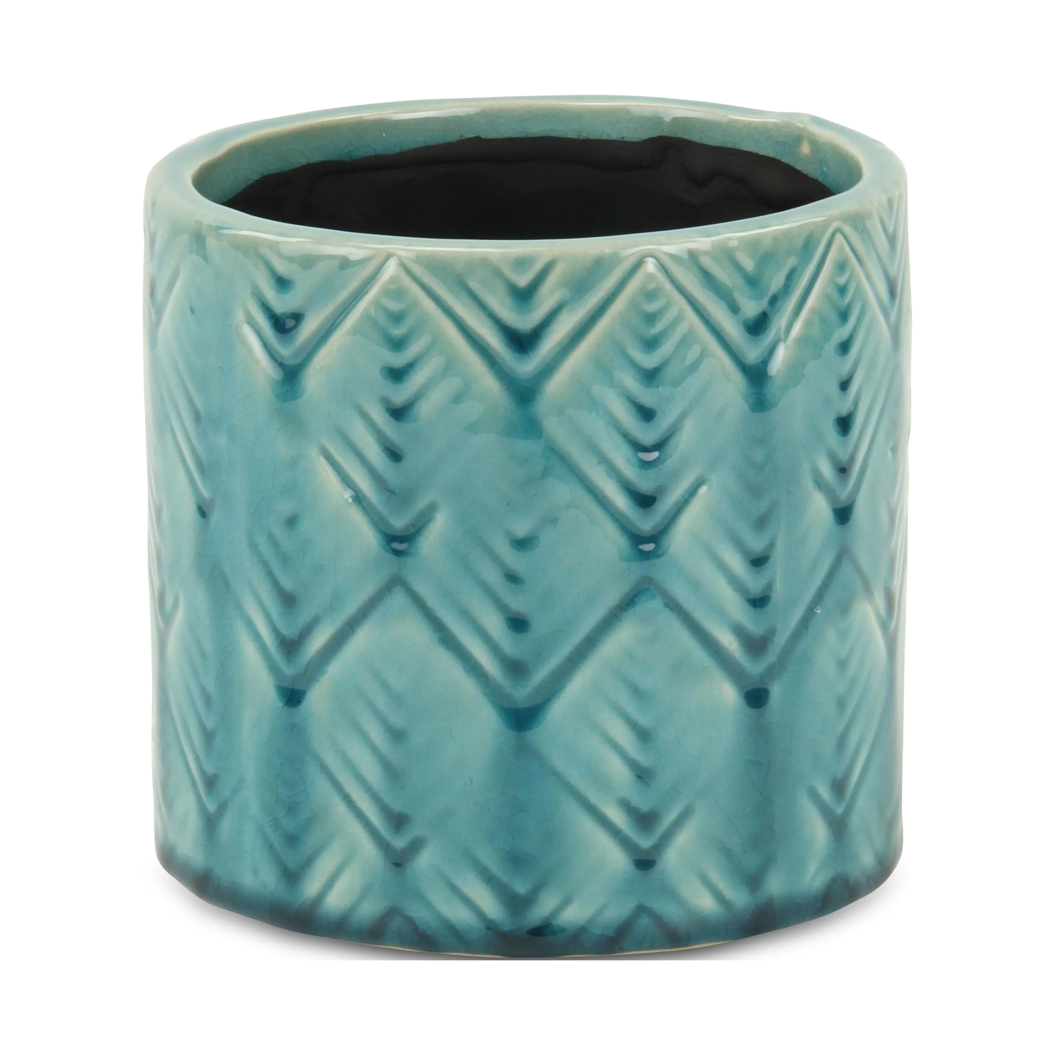 Cheungs 5775L 6.25 x 6.25 in. Arzati Pot, Turquoise
