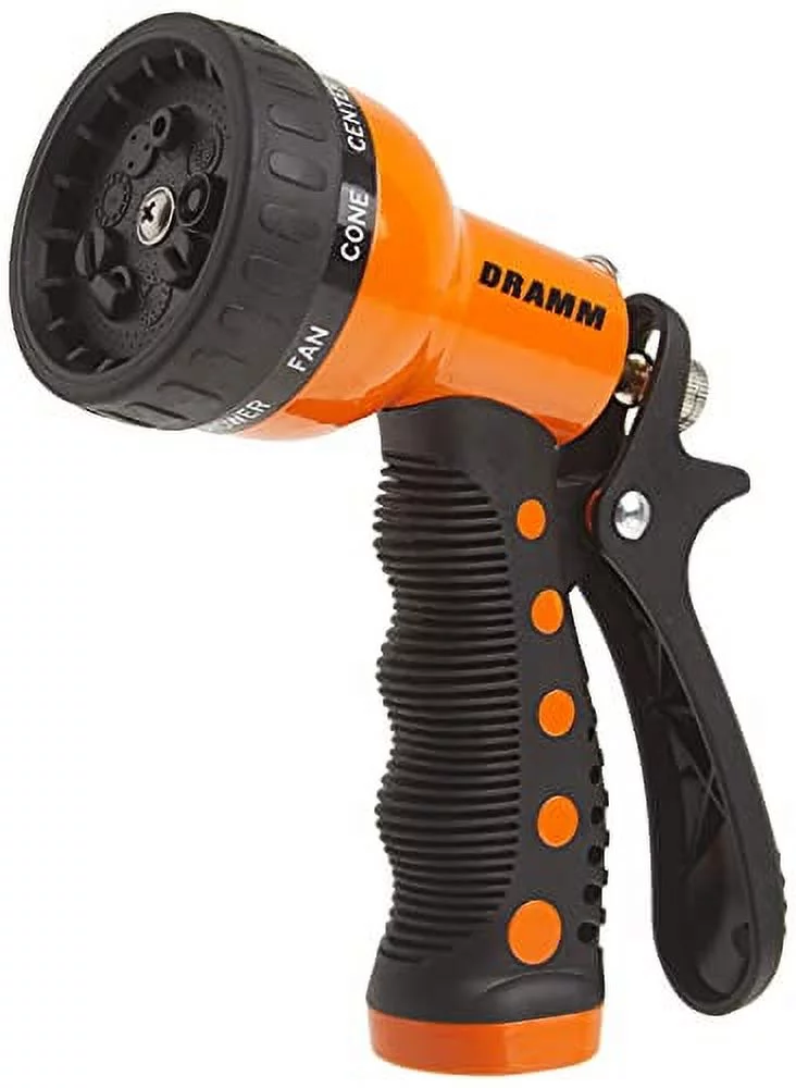 Dramm Heavy-Duty Metal 9-Pattern Nozzle, Orange 60-12702