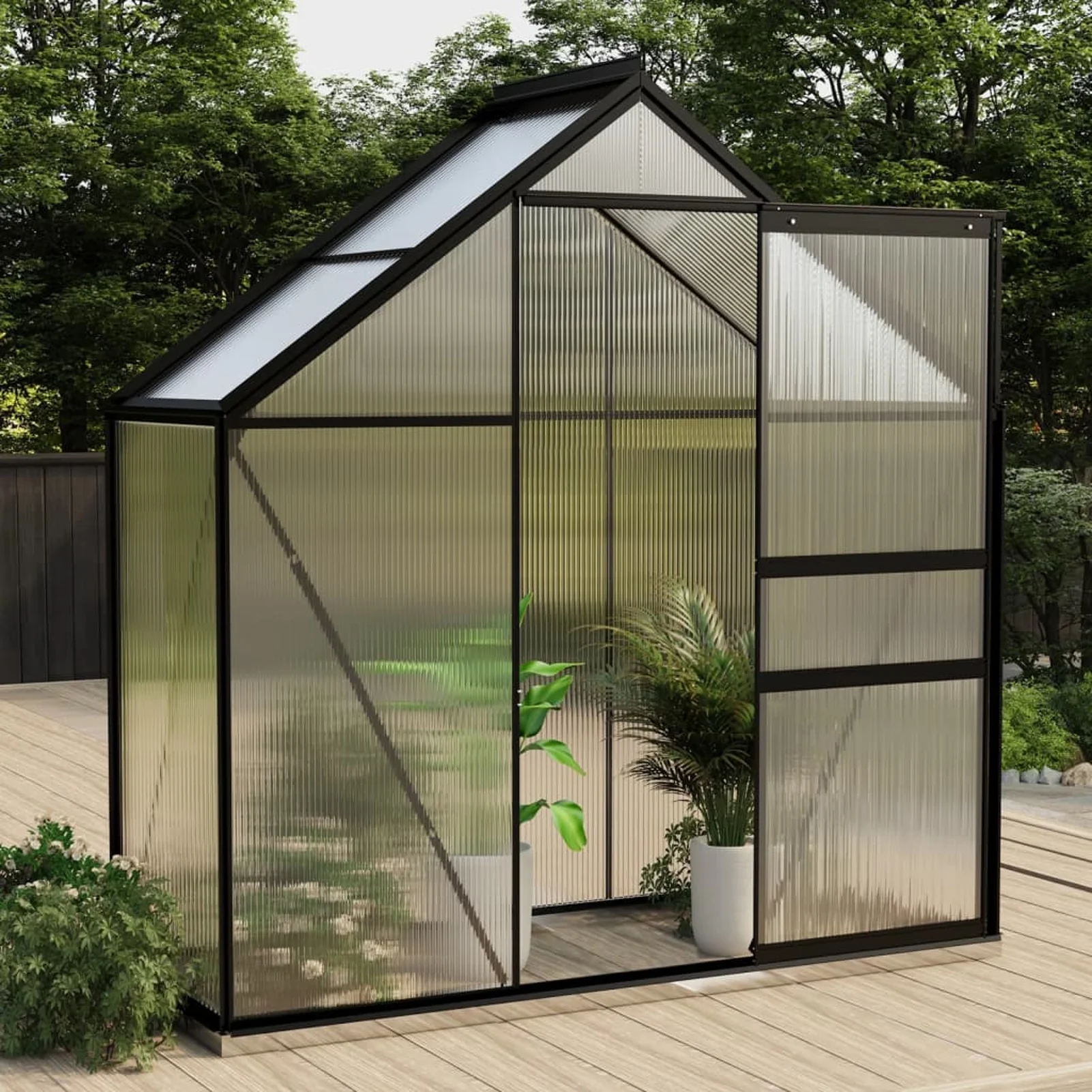 moobody Greenhouse Anthracite Aluminum 14.3 ft²