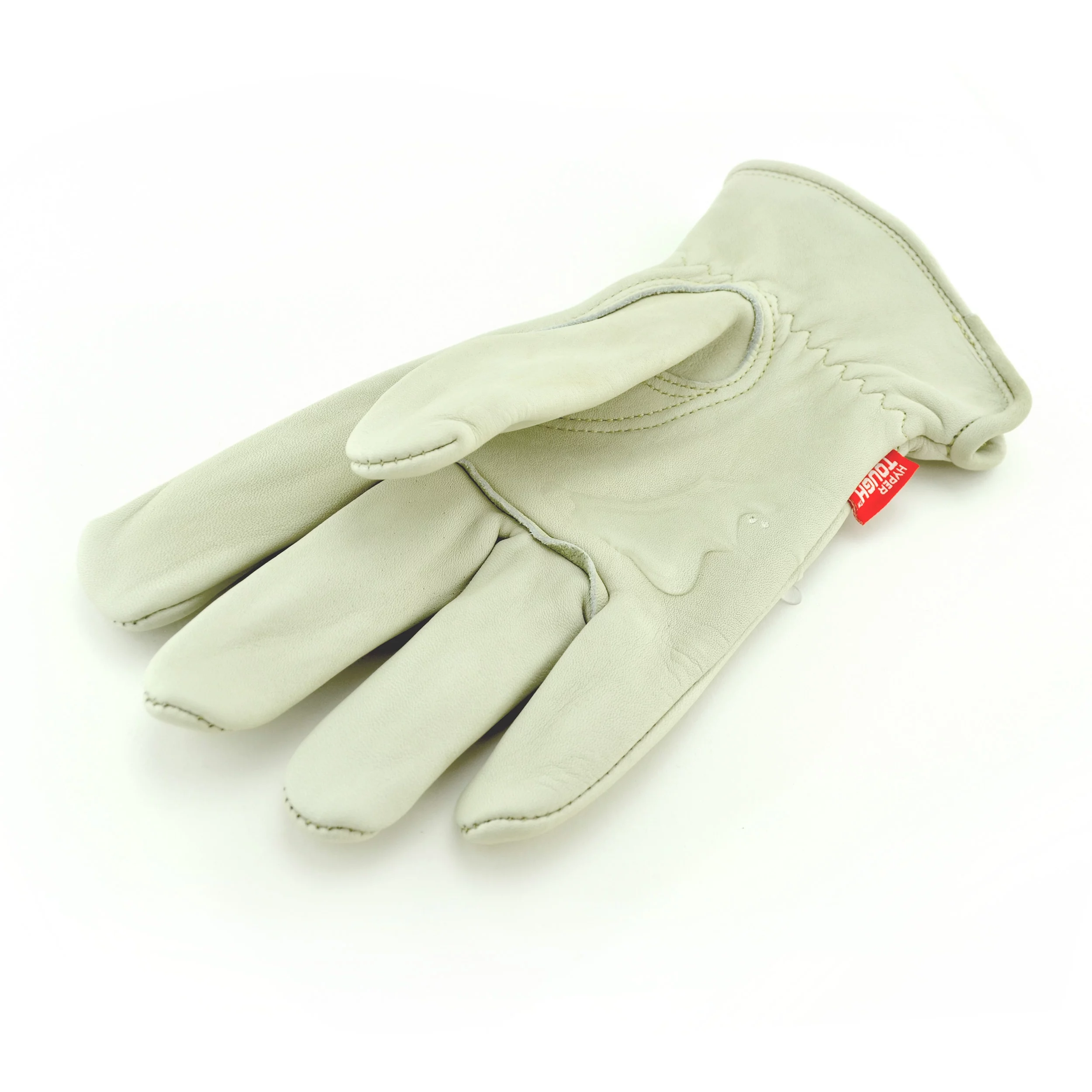 Hyper Tough Premium Cowhide Safety Workwear Leather Gloves; Water Resistant, Large