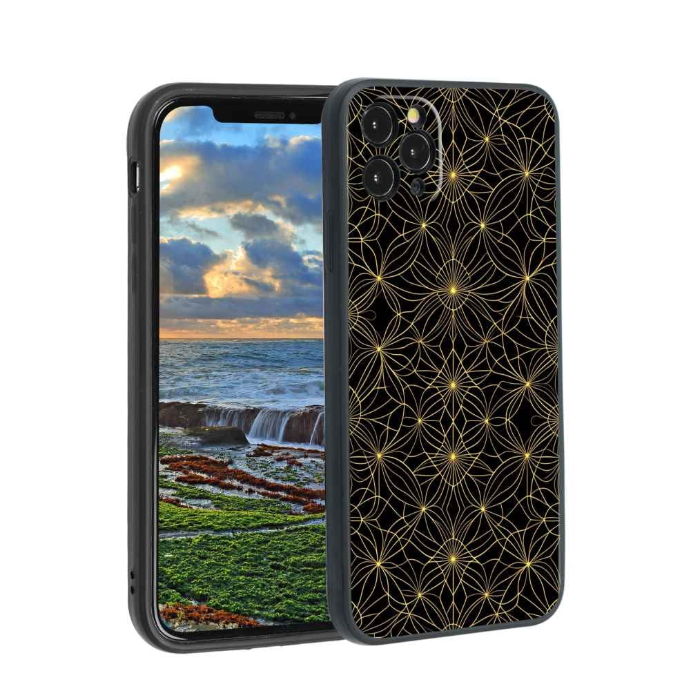 Japanese-geometric-239 phone case for iPhone 11 Pro Max for Women Men Gifts,Flexible Painting silicone Shockproof - Phone Cover for iPhone 11 Pro Max